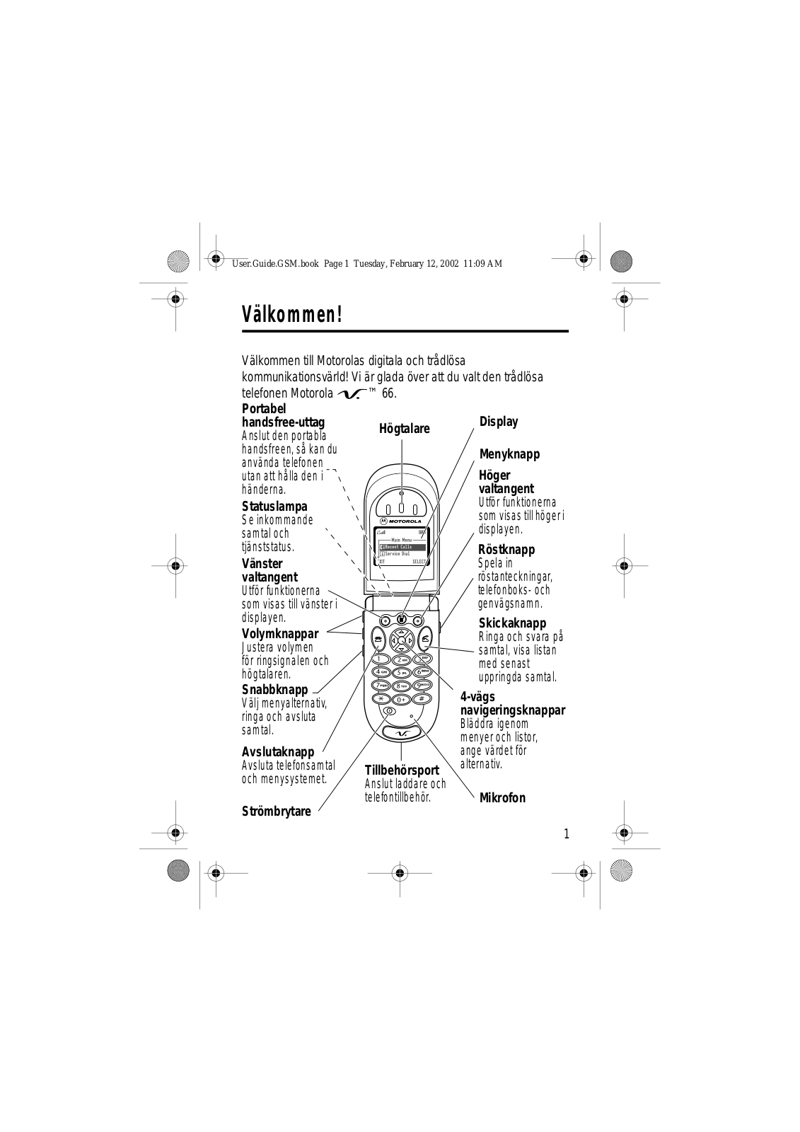 Motorola V66 User Manual