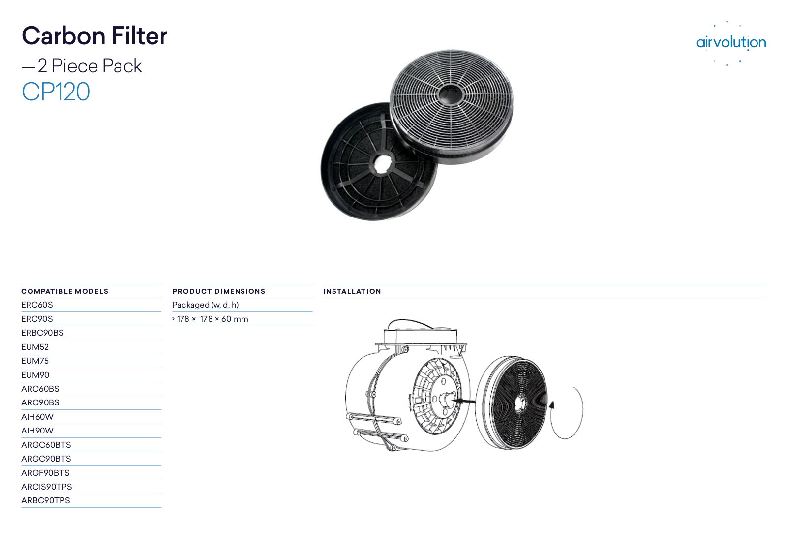 Abey CP120 Specifications Sheet - ManualMachine.com