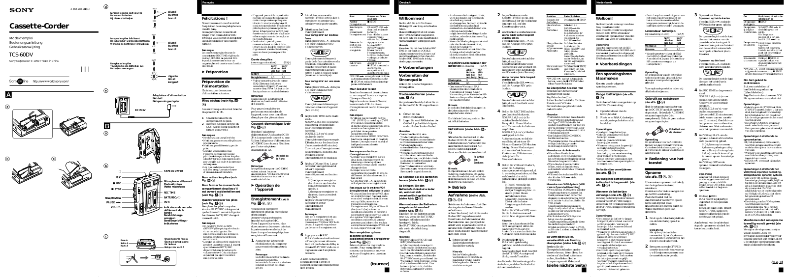 Sony TCS-60DV User Manual