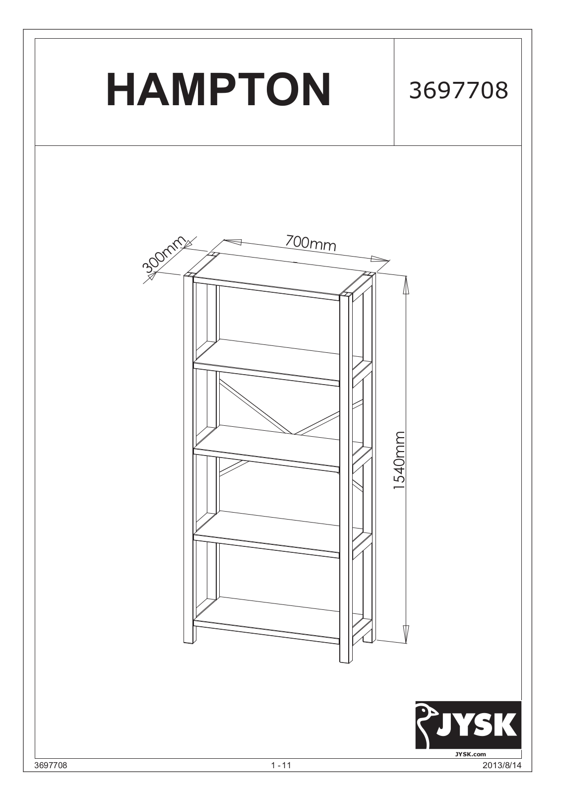 JYSK Hampton User Manual