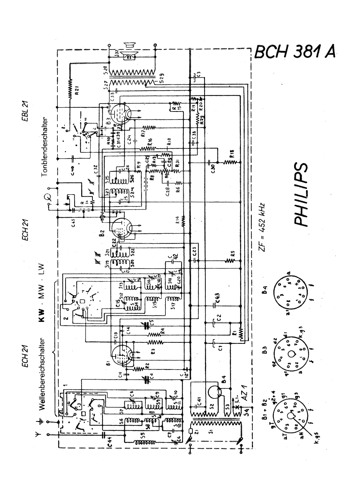 Philips BCH-381-A Schematic