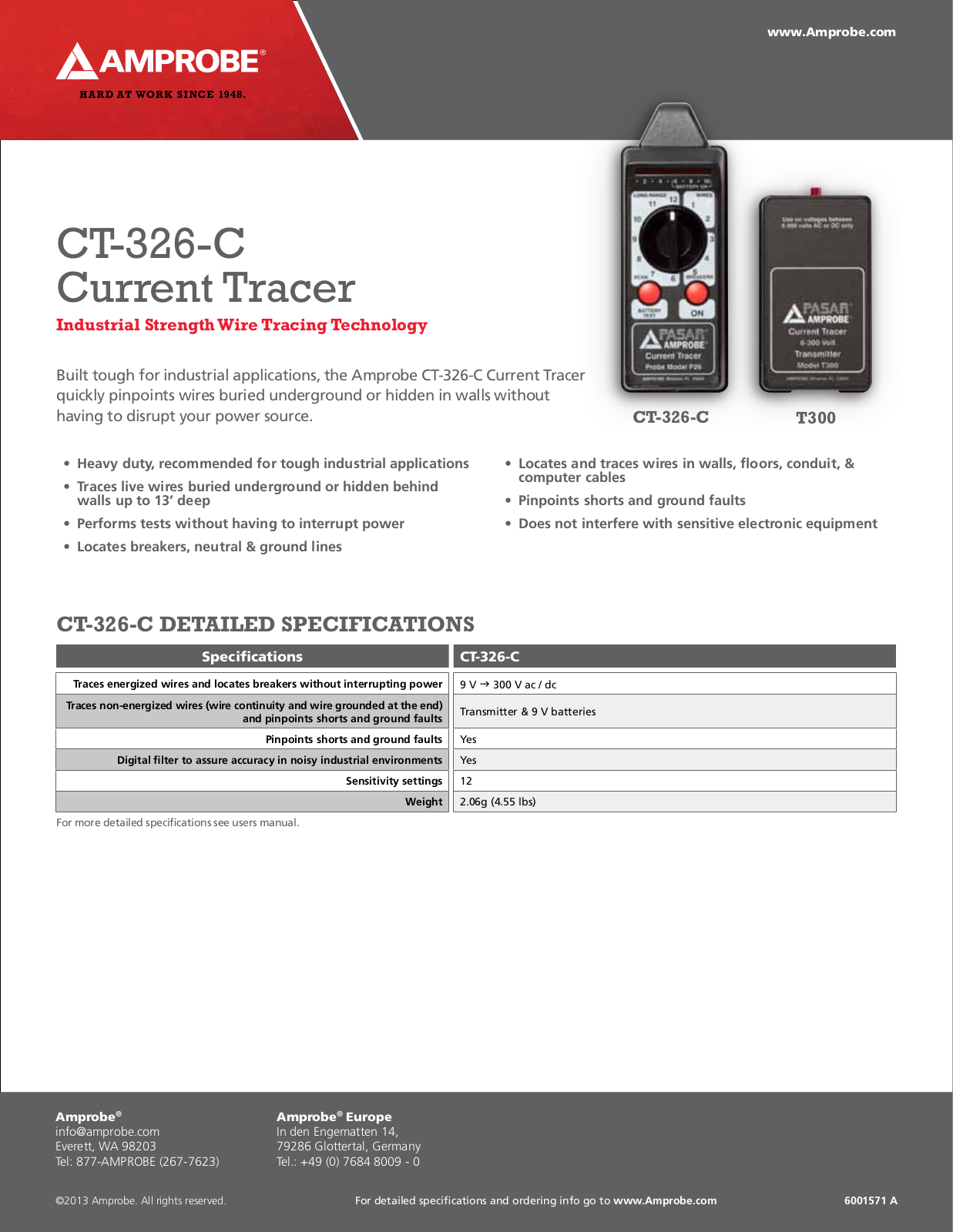 Amprobe CT-326-C Specifications