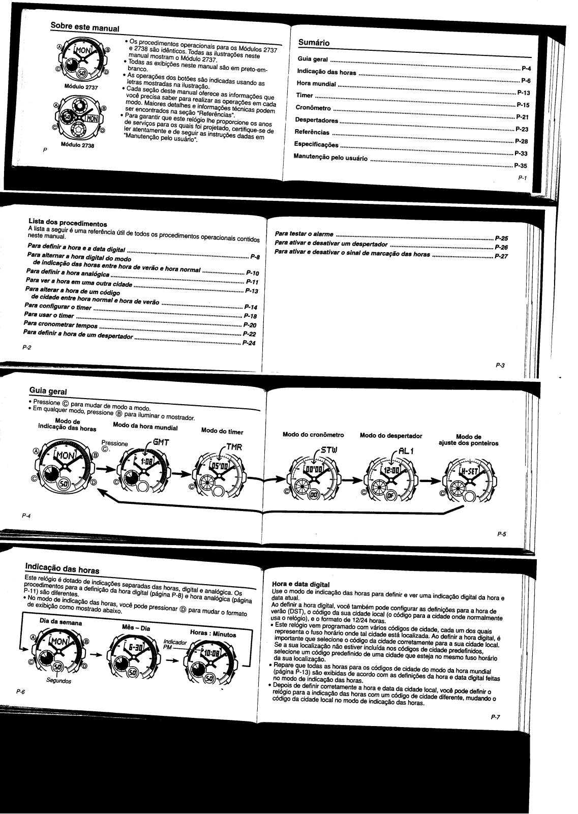 Casio QW-2738, QW-2737 User Manual
