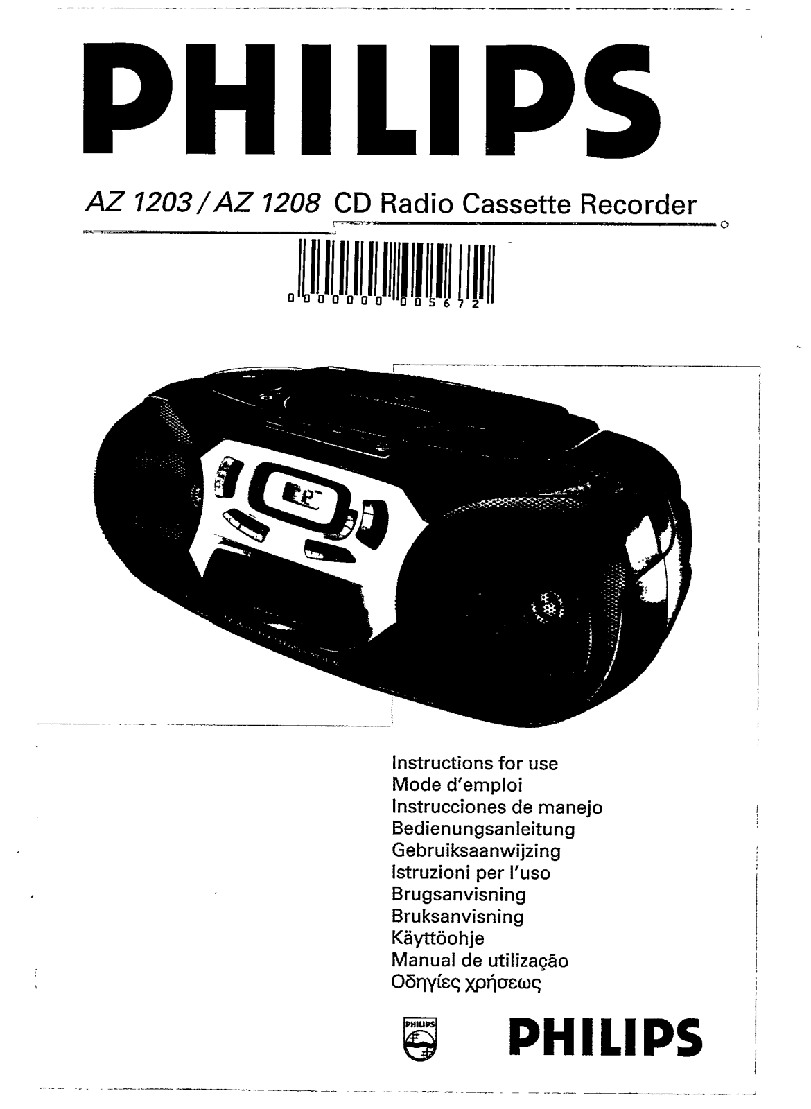 Philips AZ1208/17, AZ1208/04, AZ1208/05, AZ1208/00, AZ1203/17 User Manual