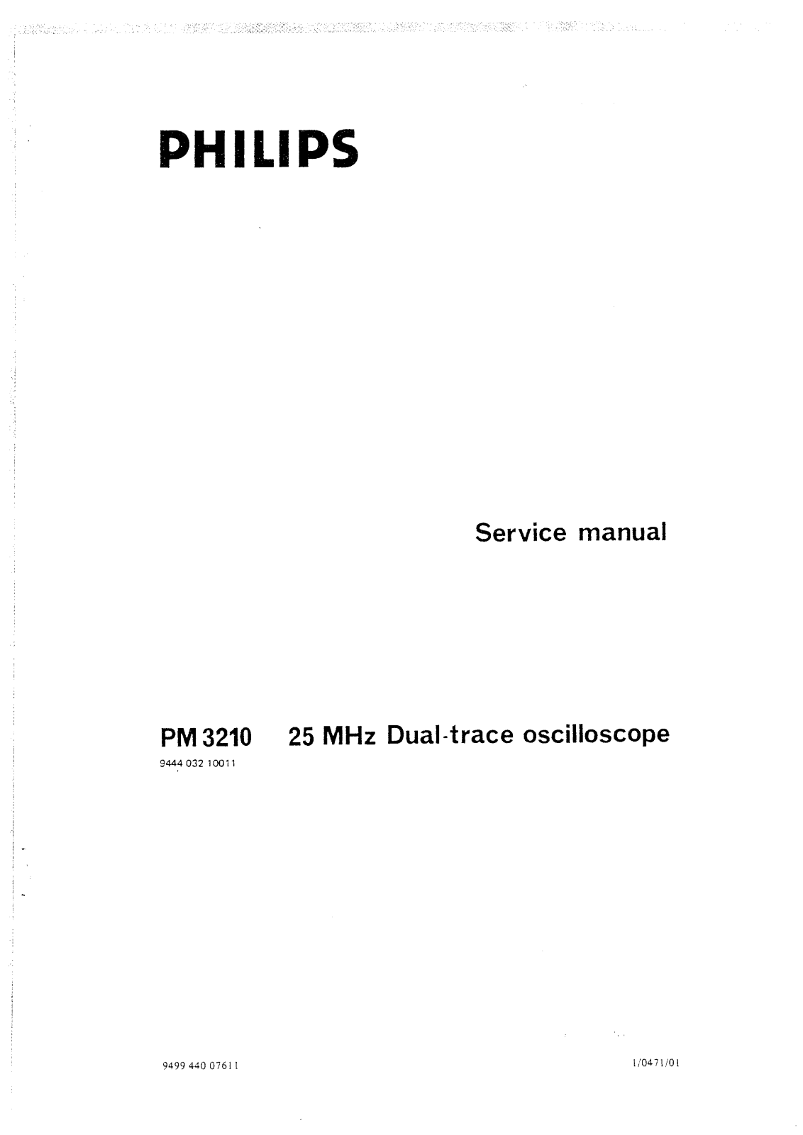 Philips PM-3210 Service Manual