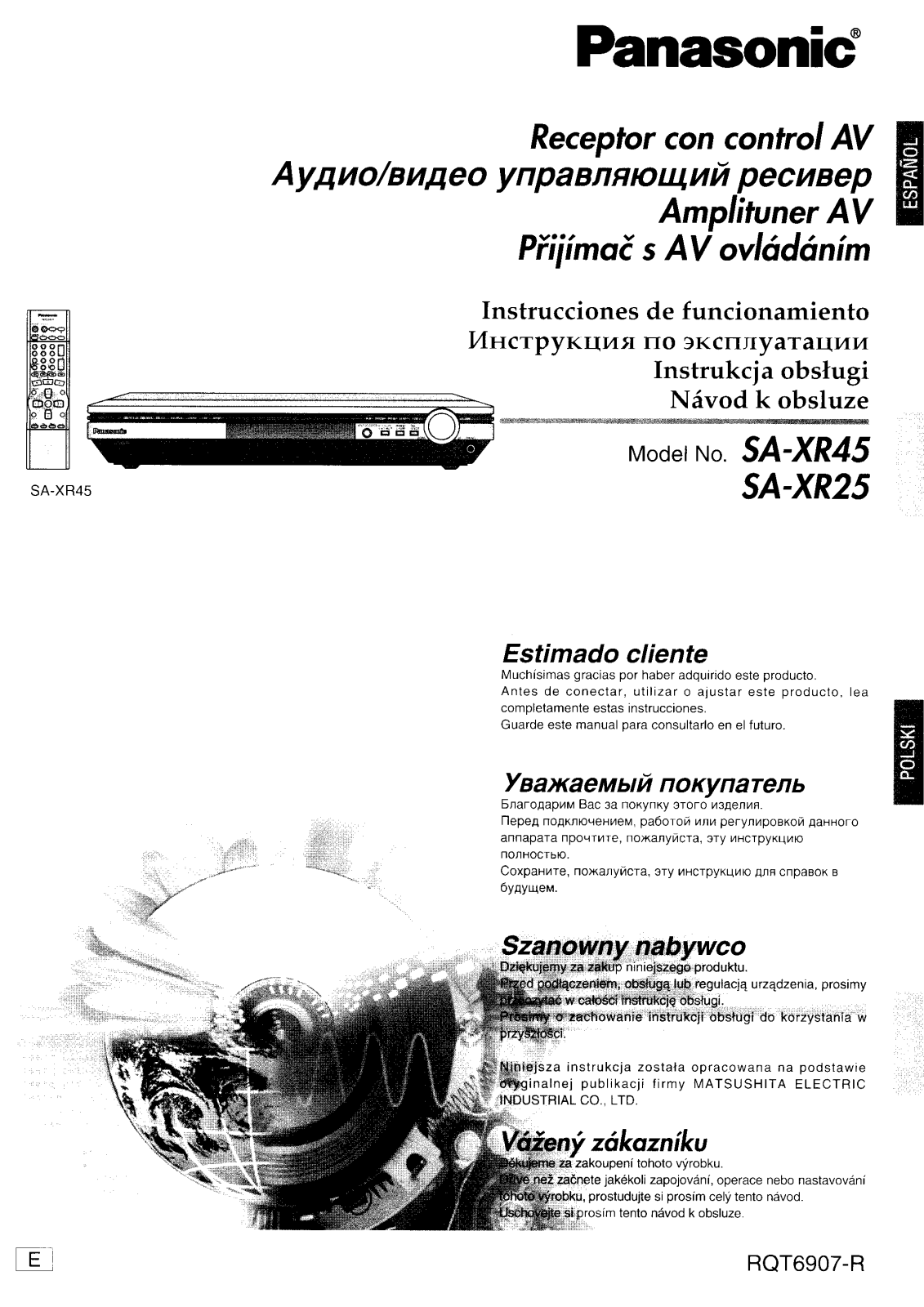 PANASONIC SA-XR45E-S User Manual