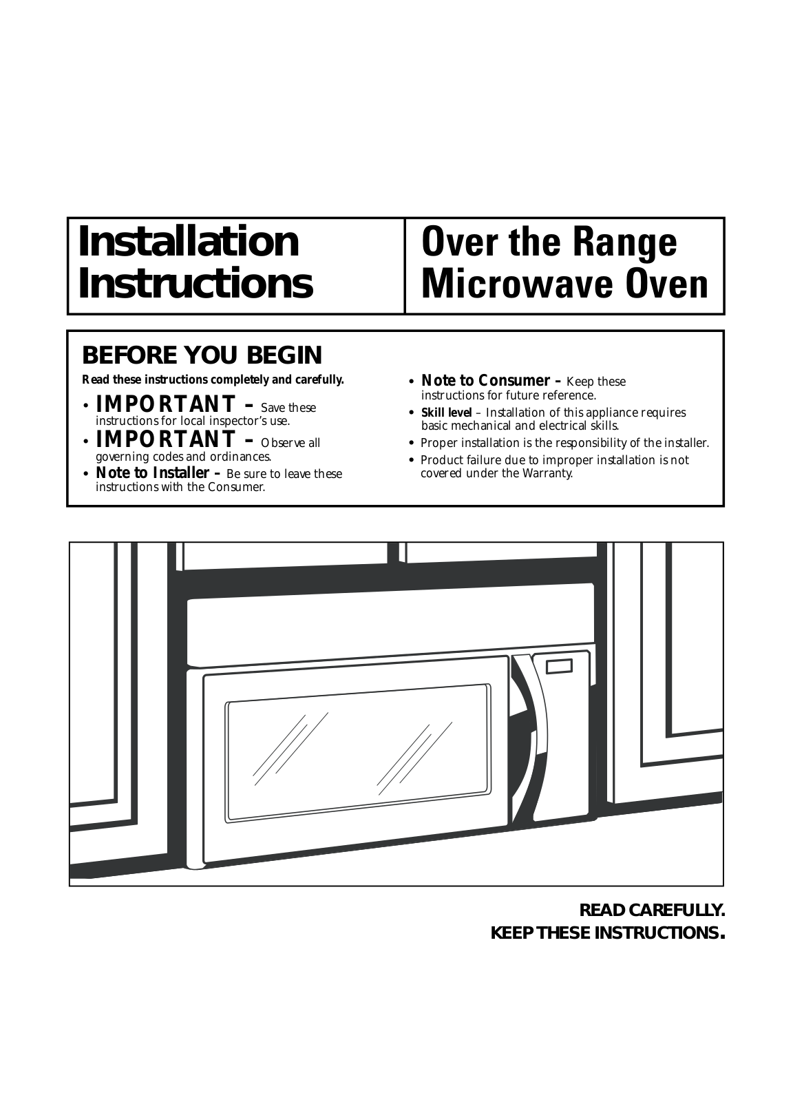 Bertazzoni KOTR30X Installation Manual