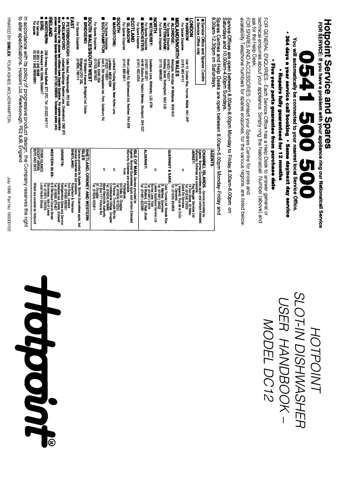 Hotpoint-Ariston HBDC12 User Manual