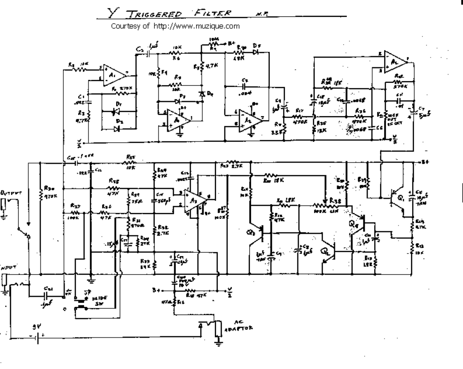 Electro harmonix y schematic