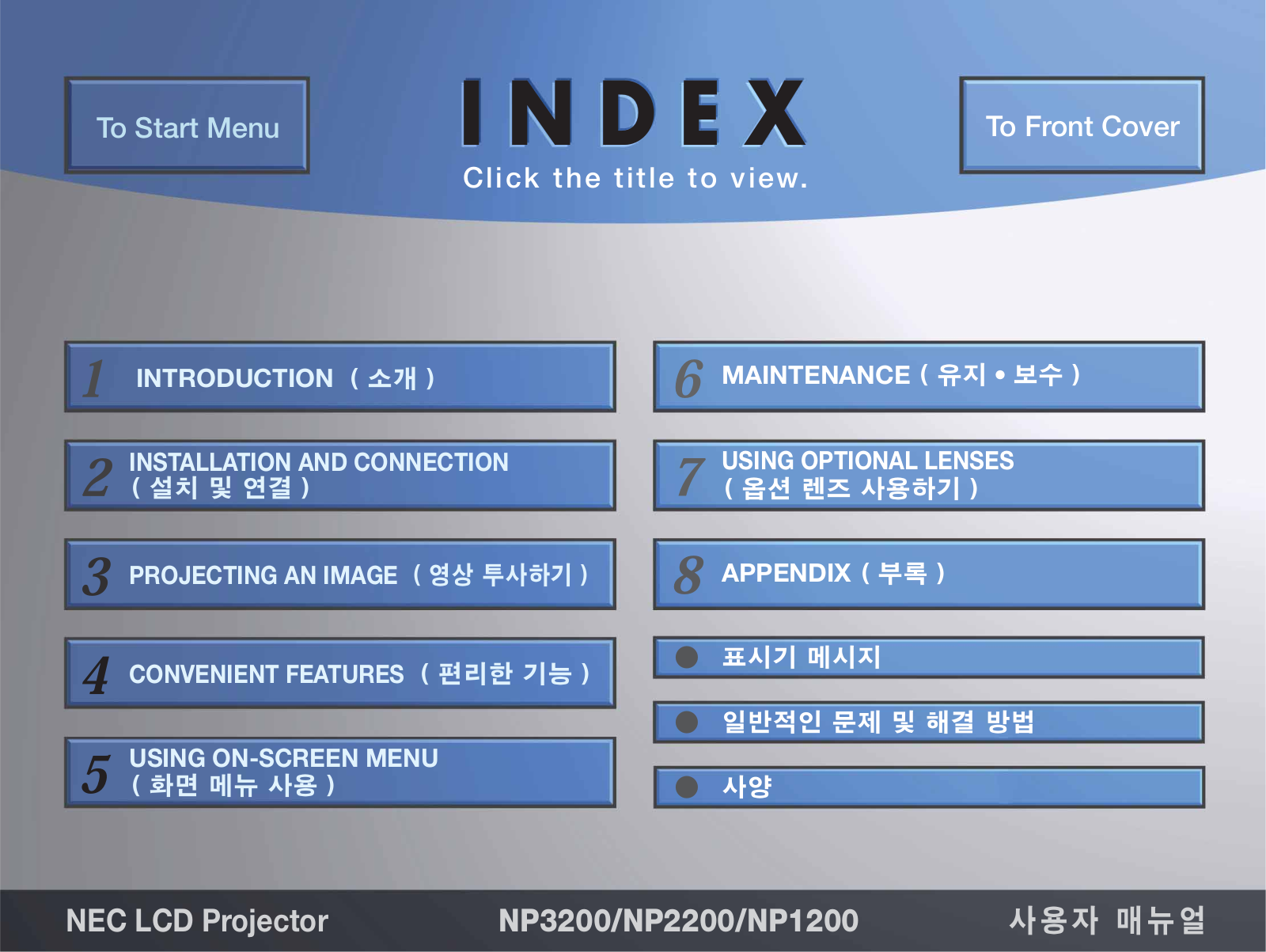 NEC NP3200 User's Manual