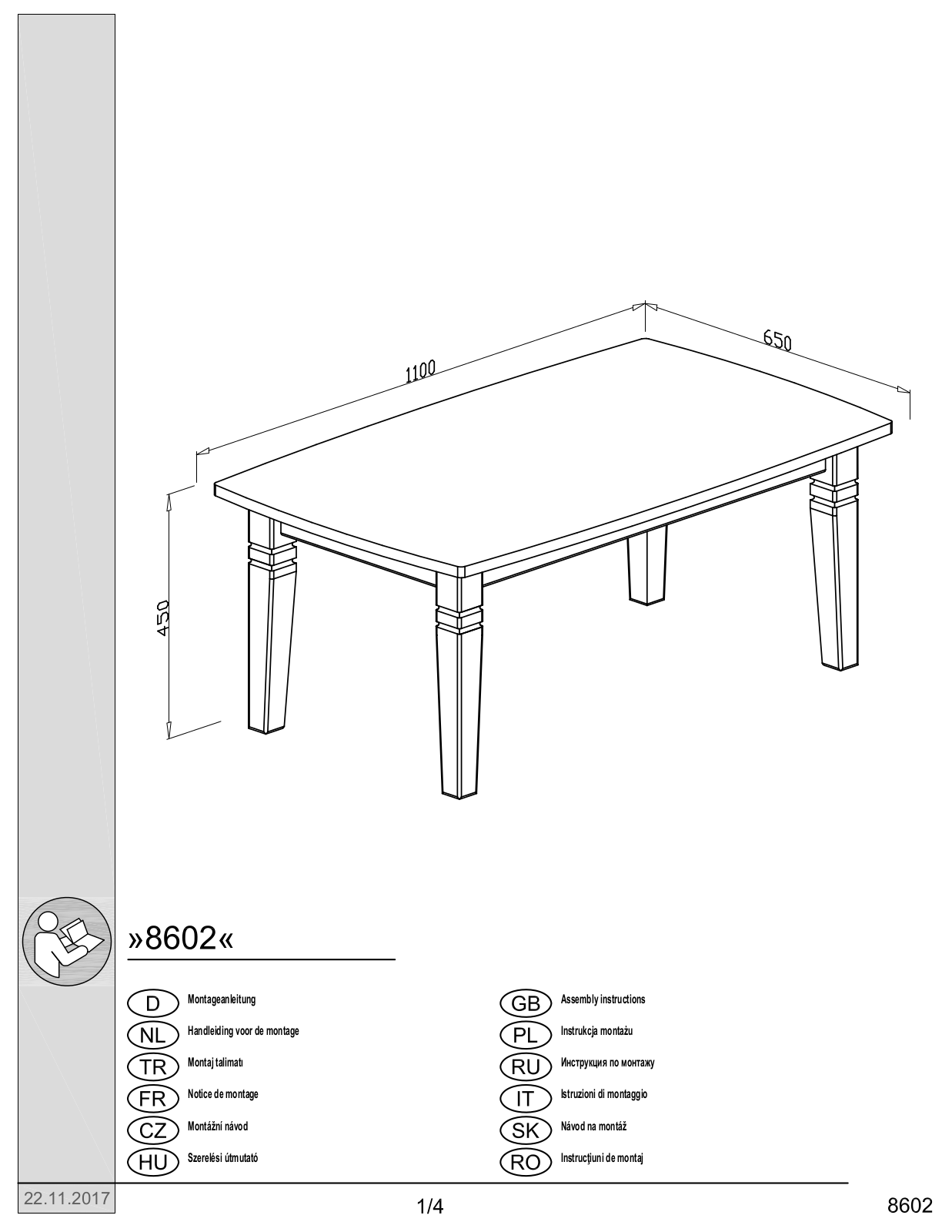 Home affaire Theresa Assembly instructions