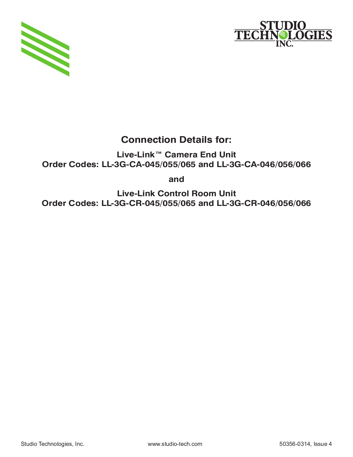 Studio Technologies LL-3G-CA-045 Users Manual - ManualMachine.com