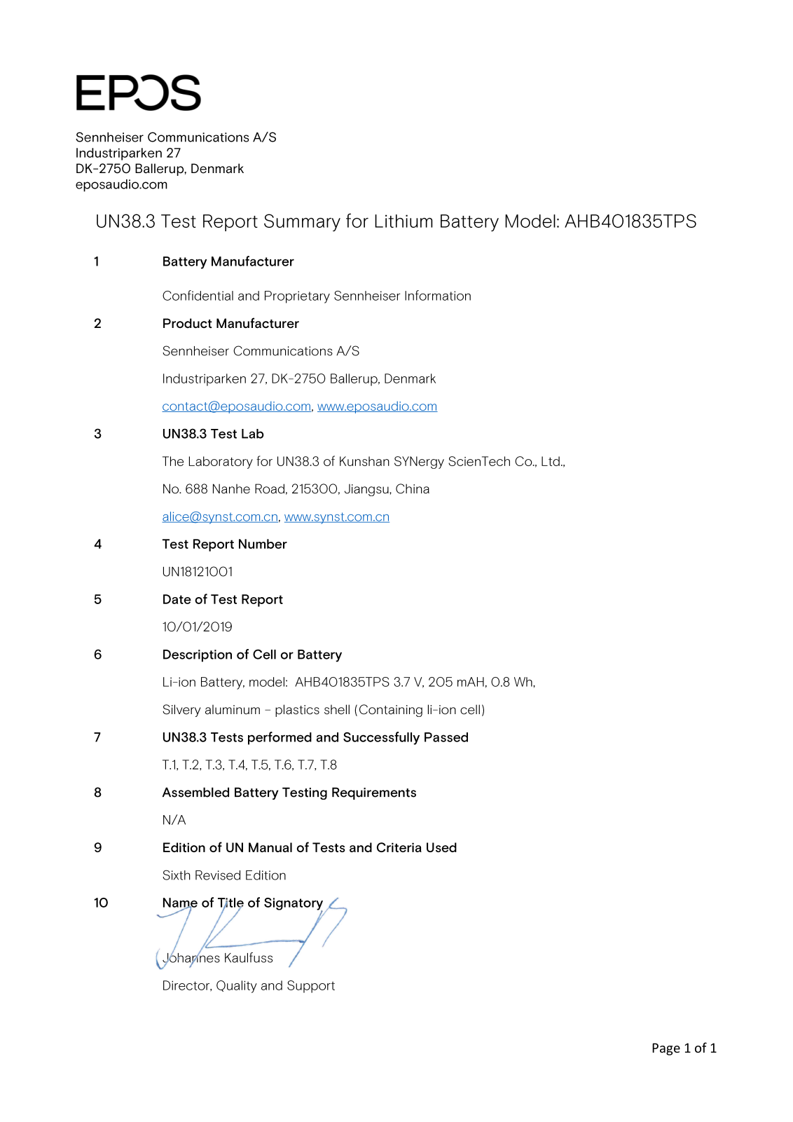 Sennheiser 504325 Quick Start Guide