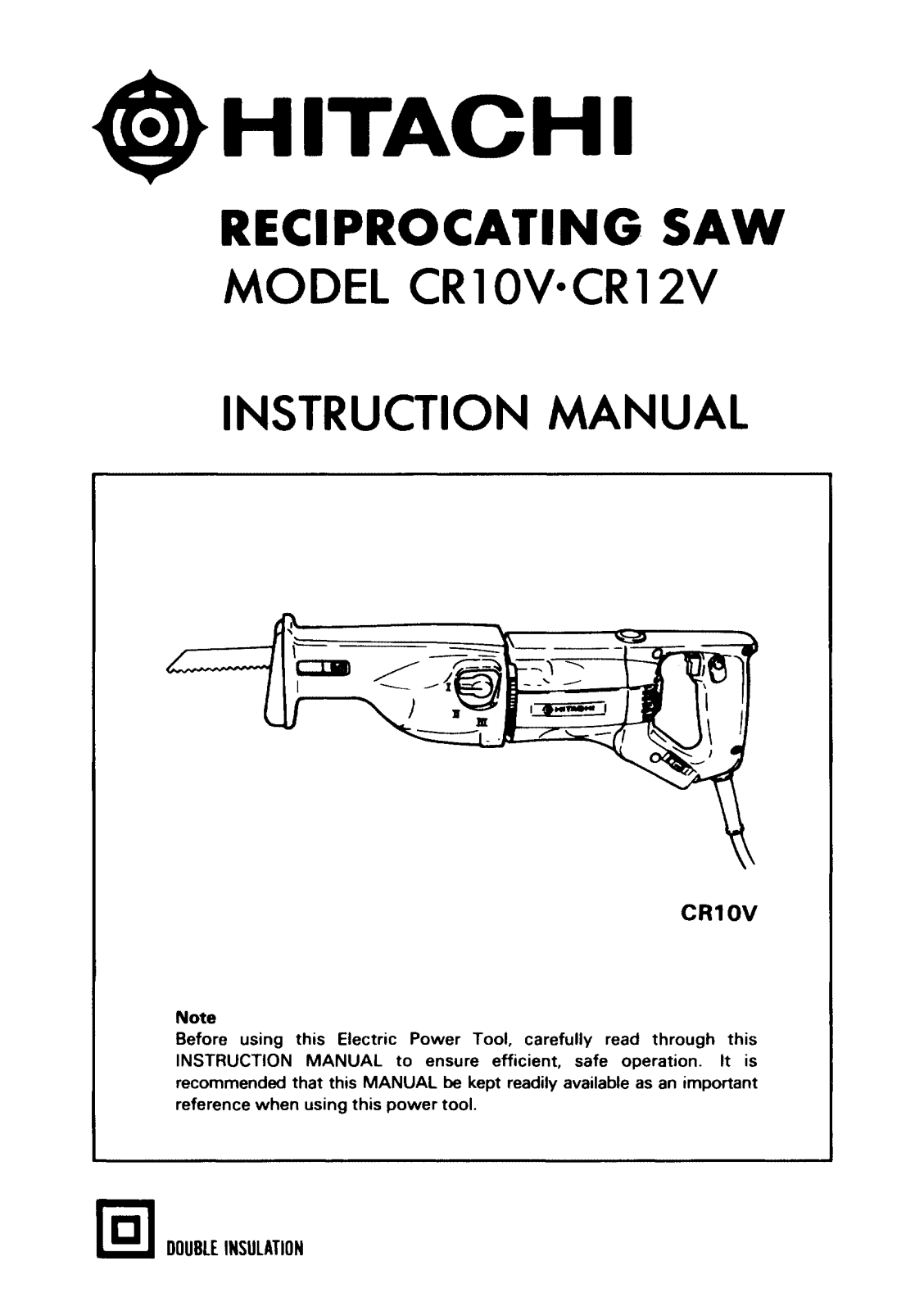 Hitachi CR12V User Manual