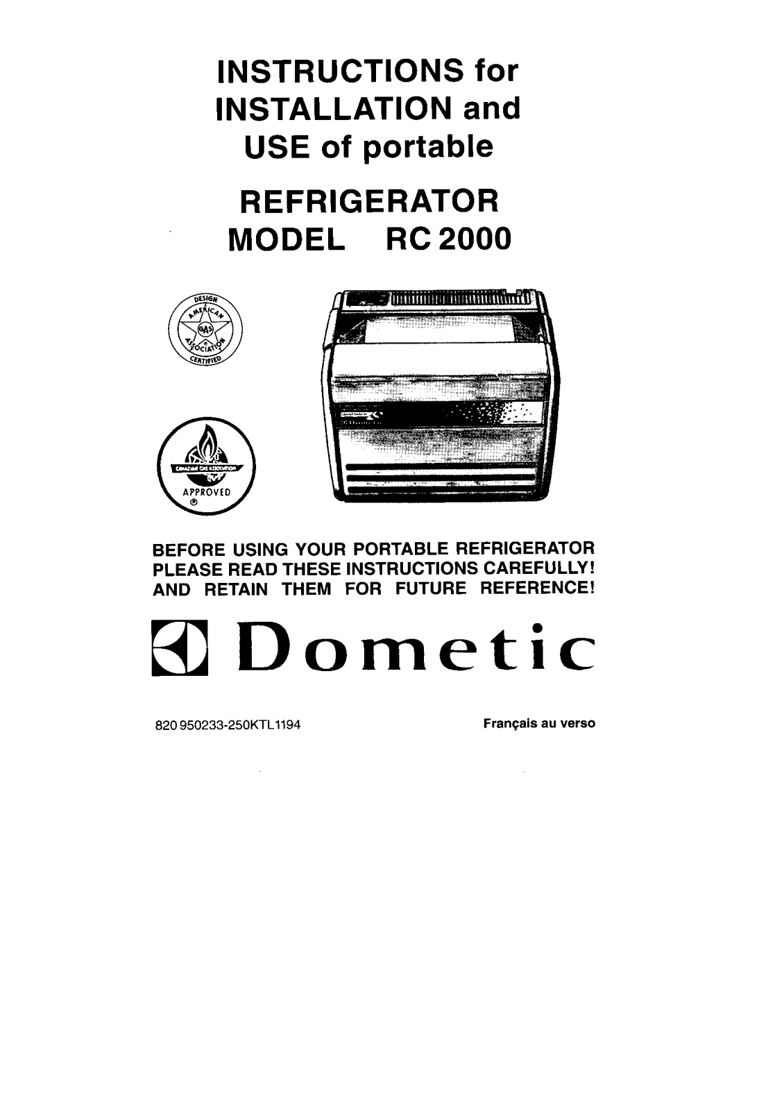 AEG-Electrolux RC2000 User Manual