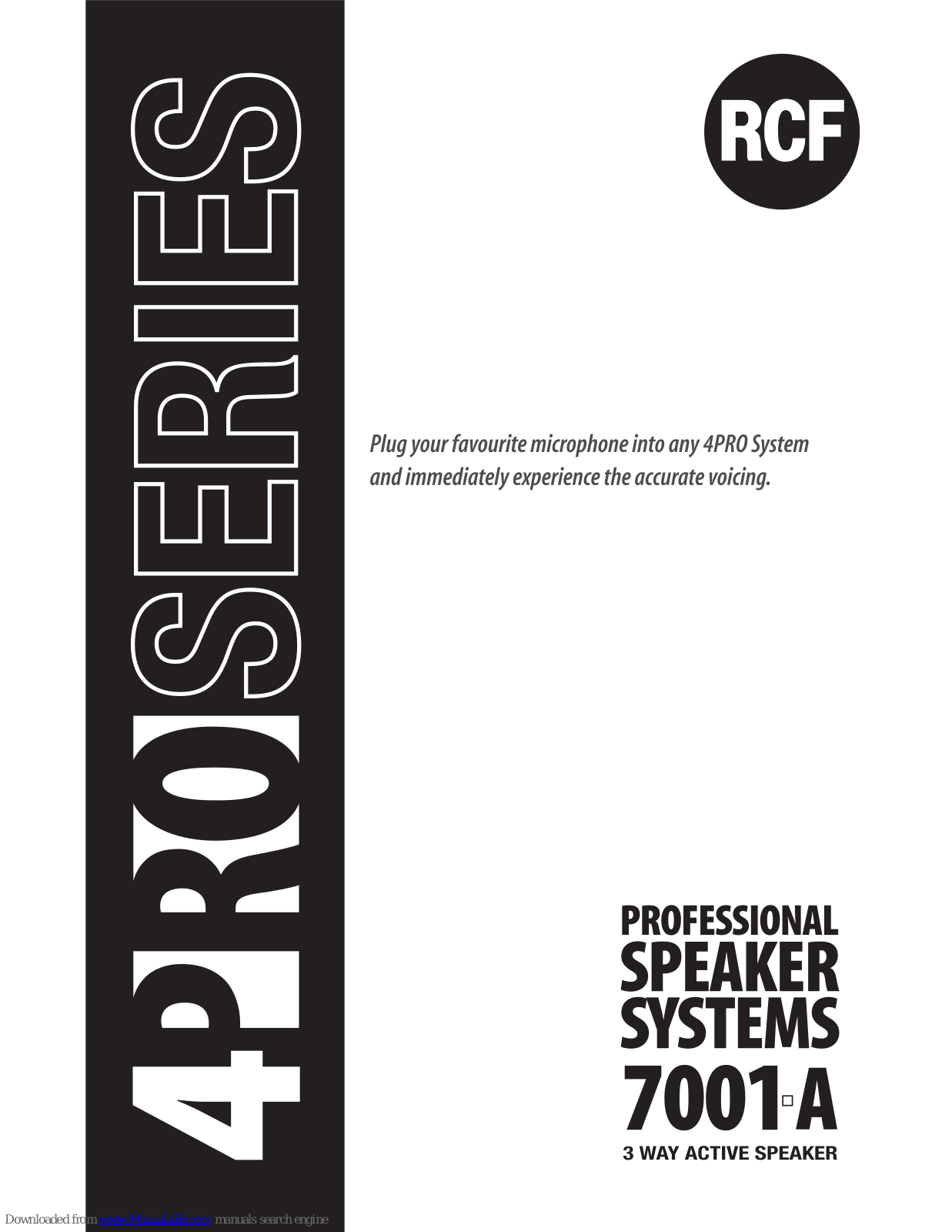 RCF 4PRO 7001A User Manual