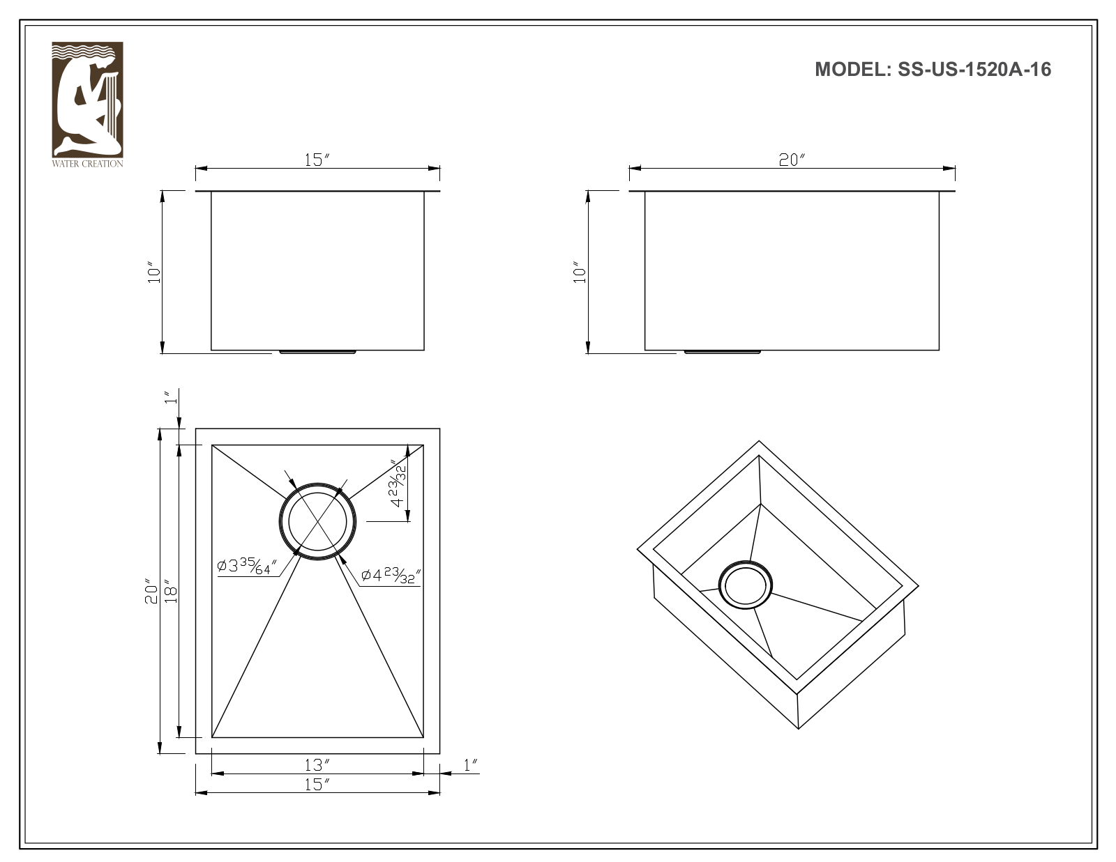 Water Creation CF511US1520A User Manual