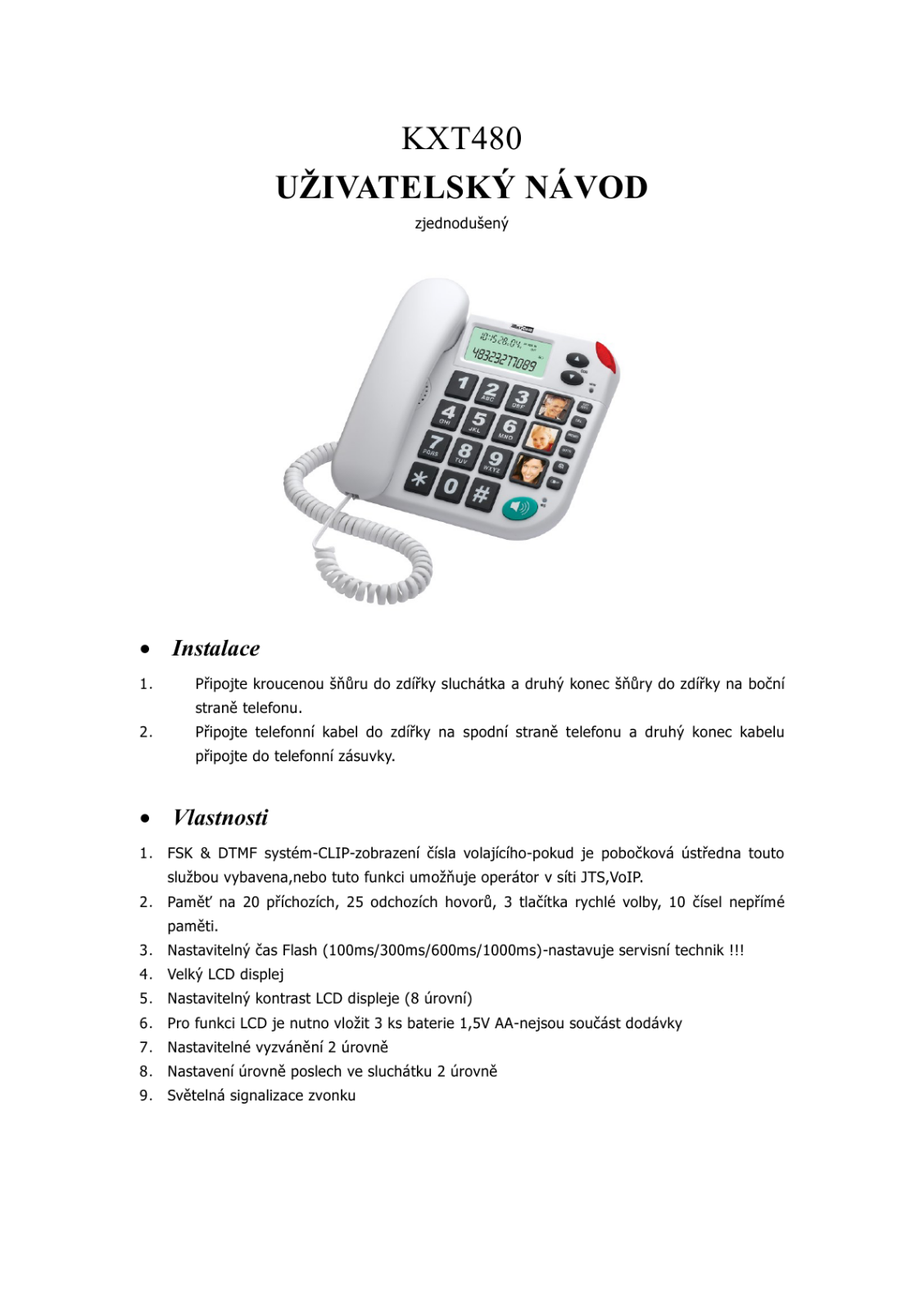 Maxcom KXT 480 User Manual