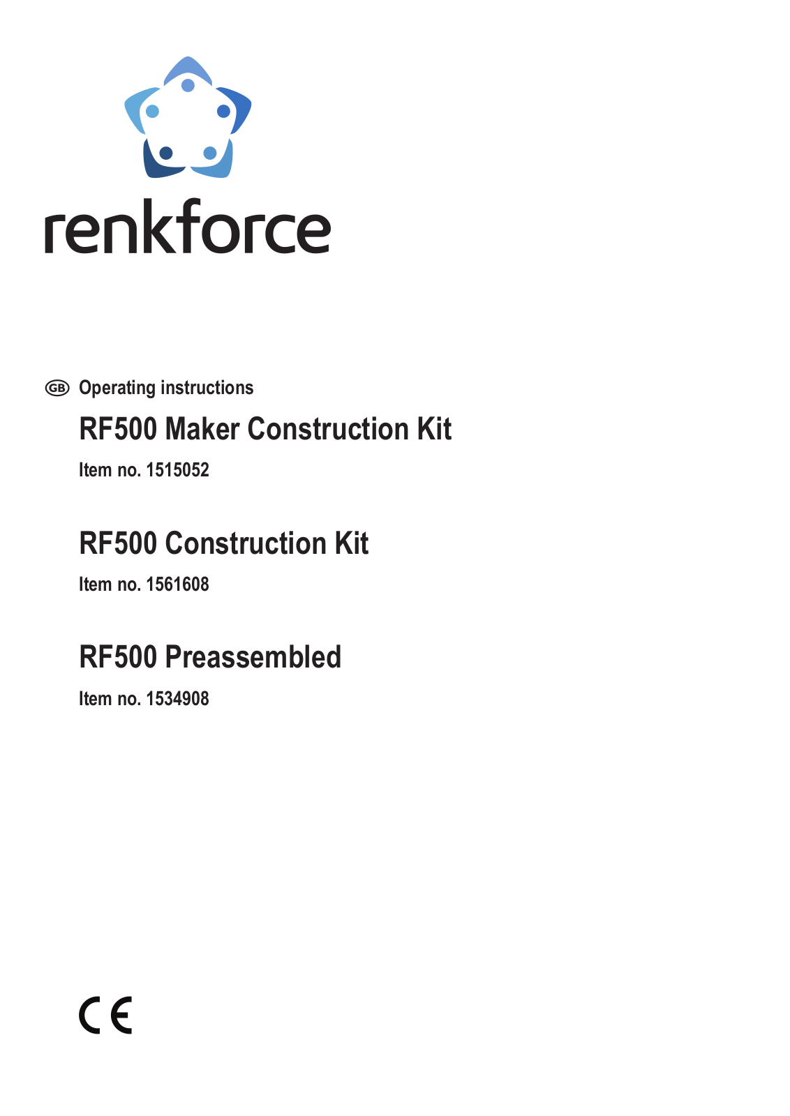 Renkforce RF500 Operating Instructions