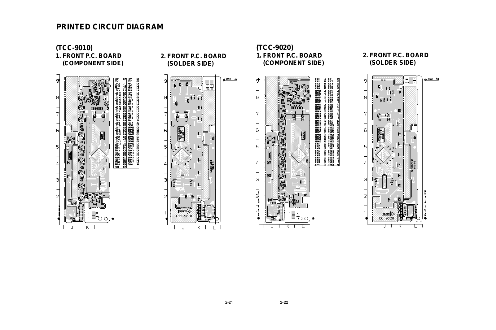 ALPINE TCC-9210, TCC9010 Service Manual pcb