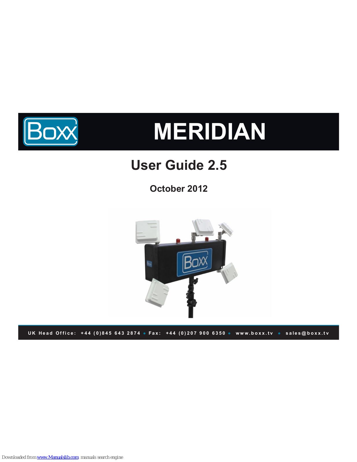 Boxx Meridian User Manual - ManualMachine.com