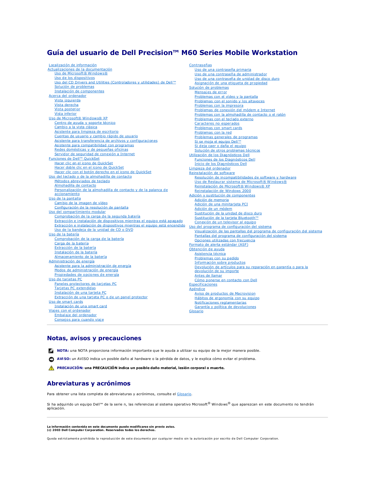 Dell Precision M60 User Manual