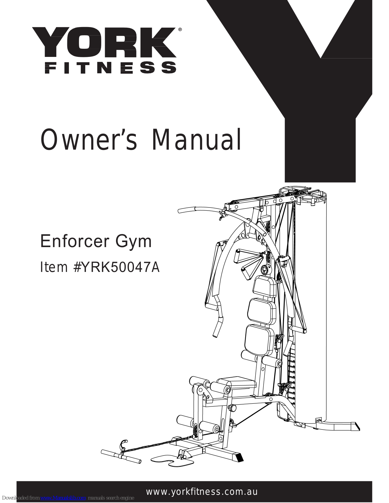 York Fitness YRK50047A Owner's Manual