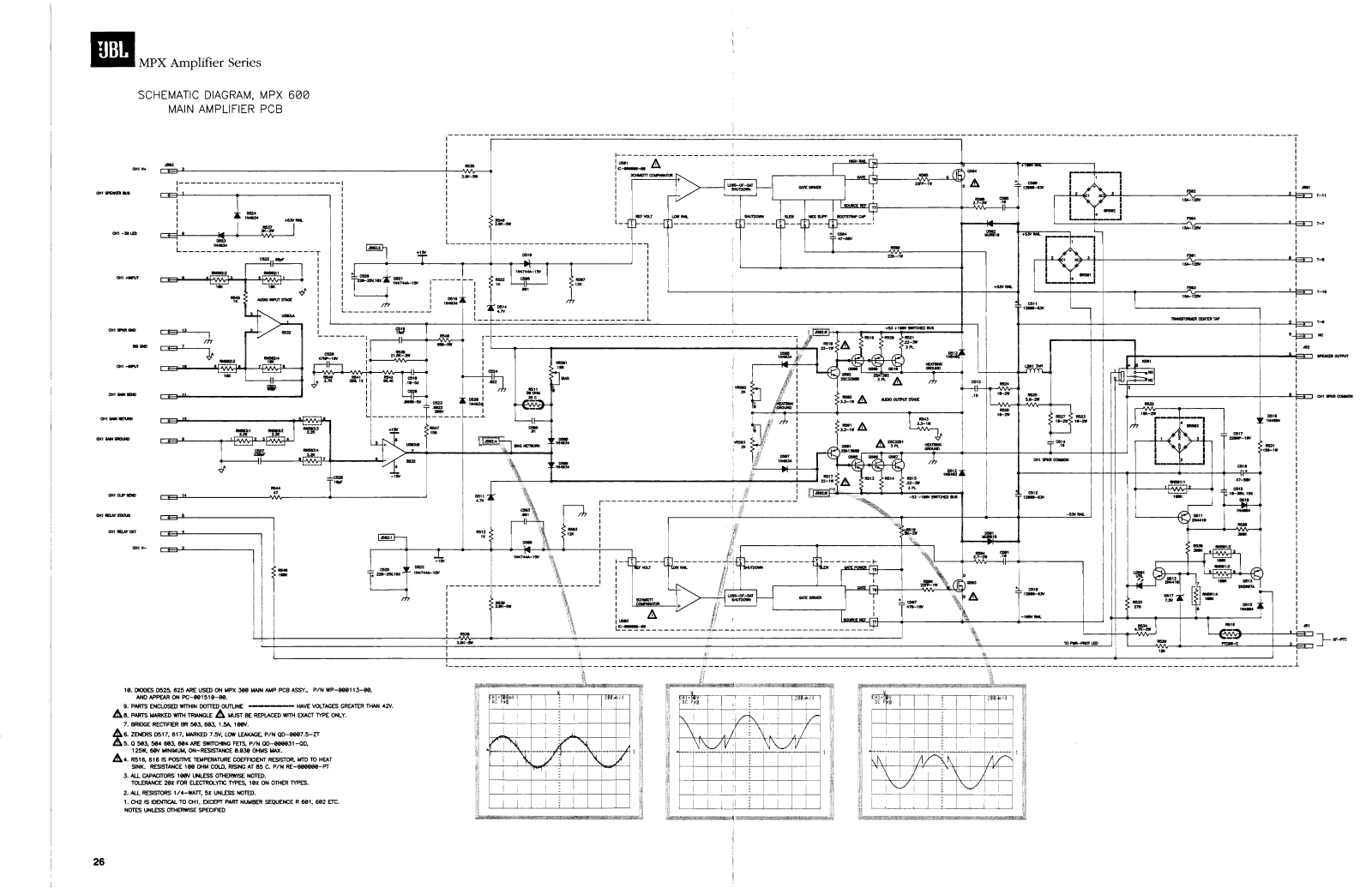 JBL mpx600 Schematic