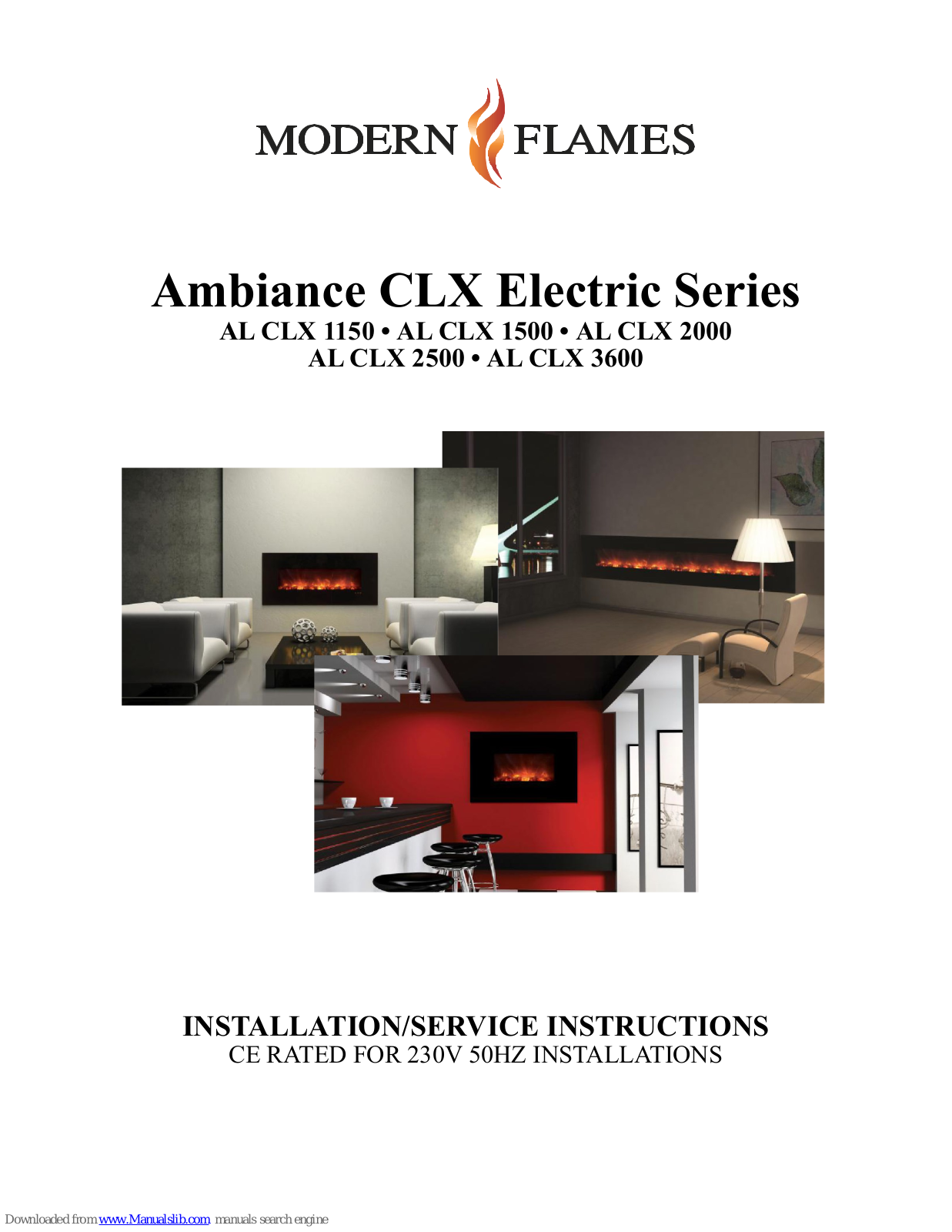 Modern Flames AL CLX 1150, AL CLX 2500, AL CLX 1500, AL CLX 3600, AL CLX 2000 Service Manual