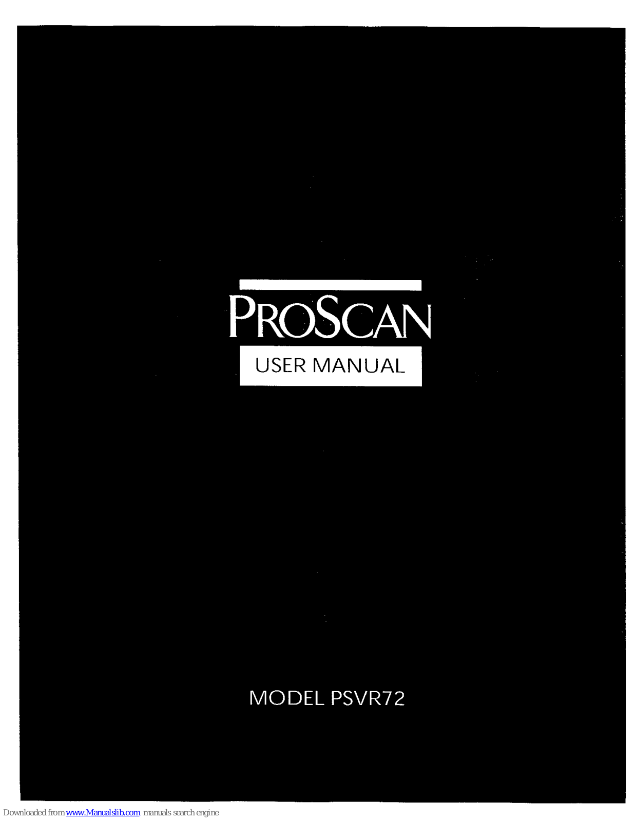 ProScan PSVR72 User Manual - ManualMachine.com