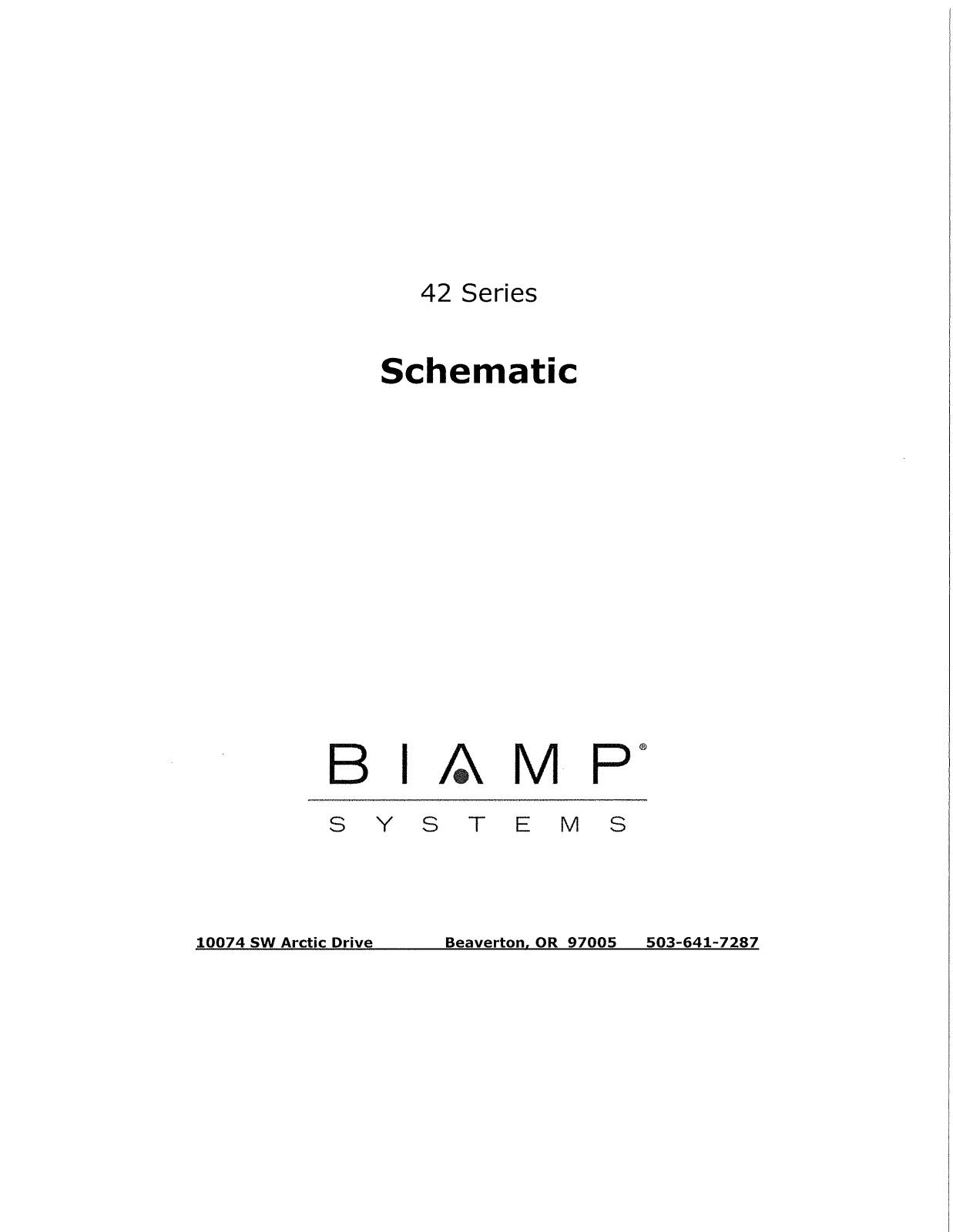 Biamp 42 SERIES User Manual