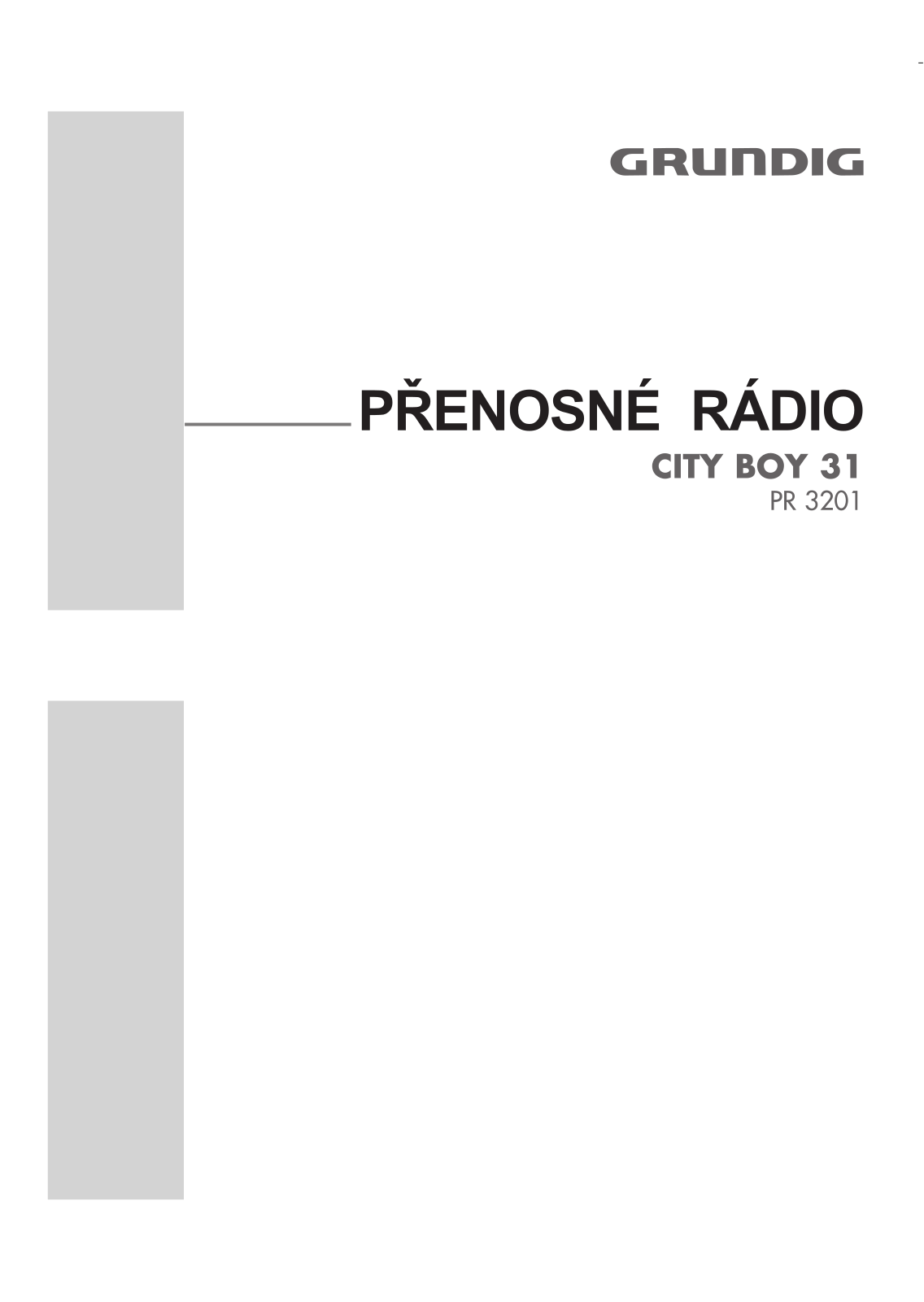 Grundig PR3201 User Manual