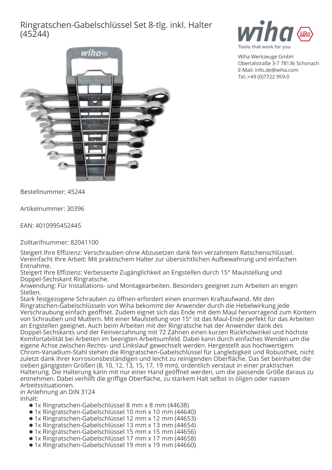 WIHA 45244 Datasheet - ManualMachine.com