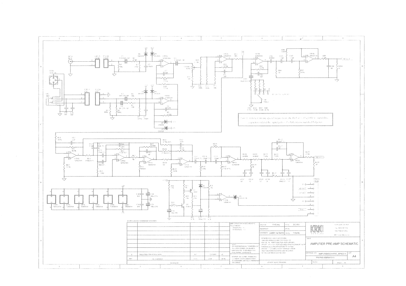 KRK RP5G2 Schematic