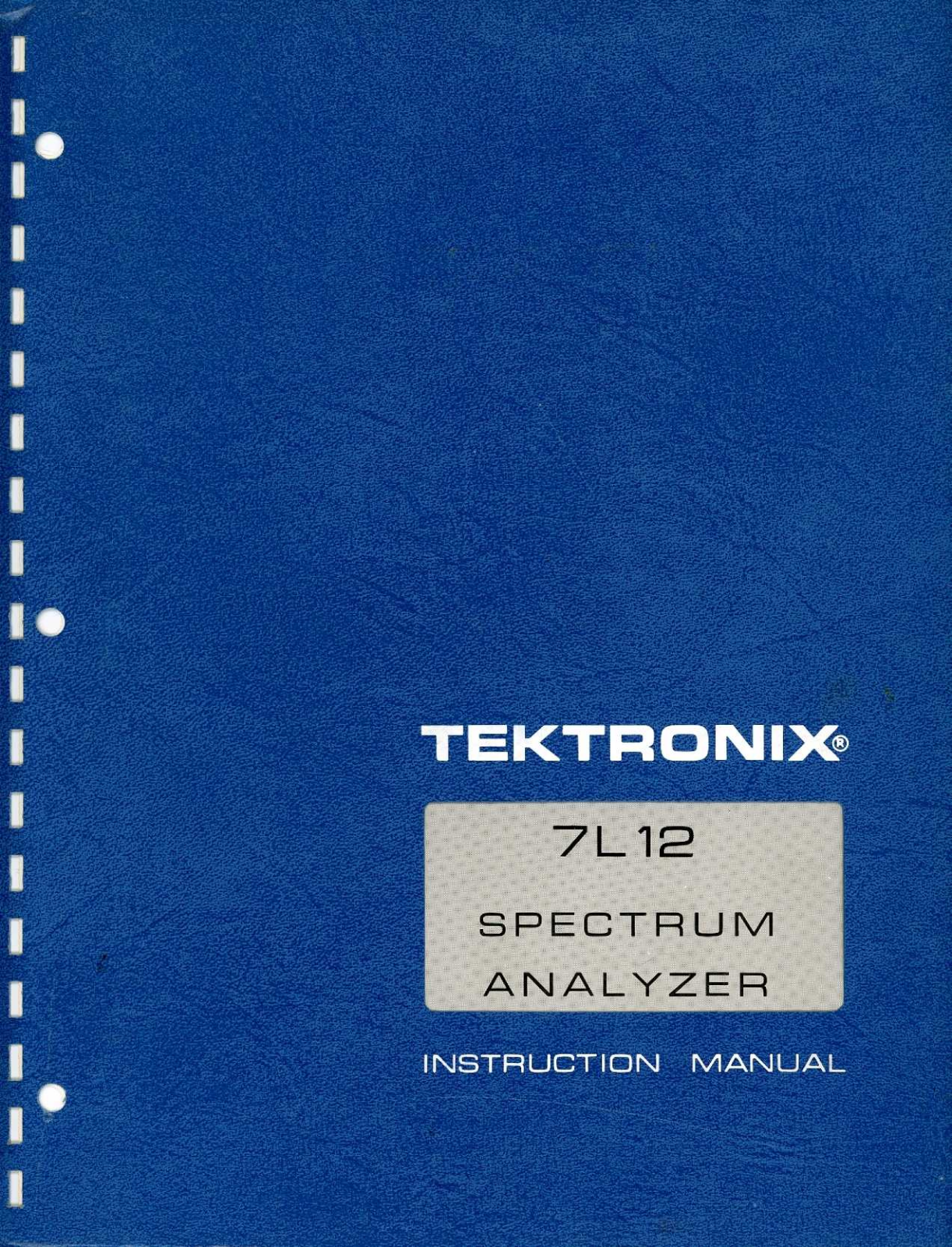 Tektronix 7L12 Service manual