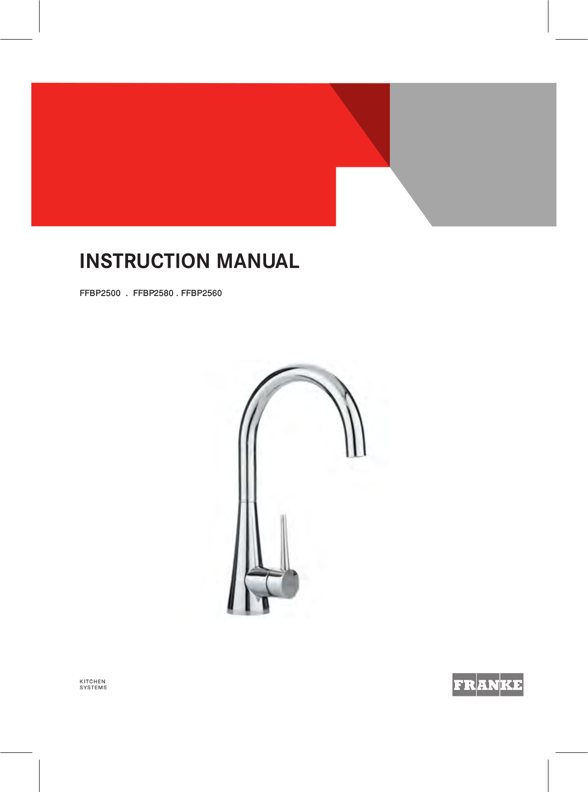 Franke FFBP2500 Installation manual