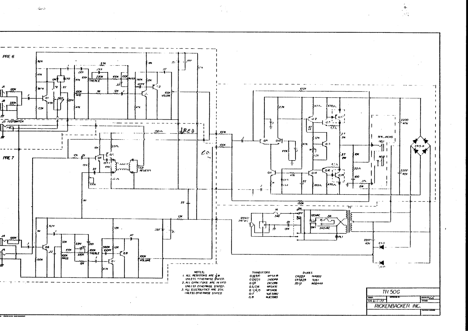 Rickenbacker tr50g schematic - ManualMachine.com