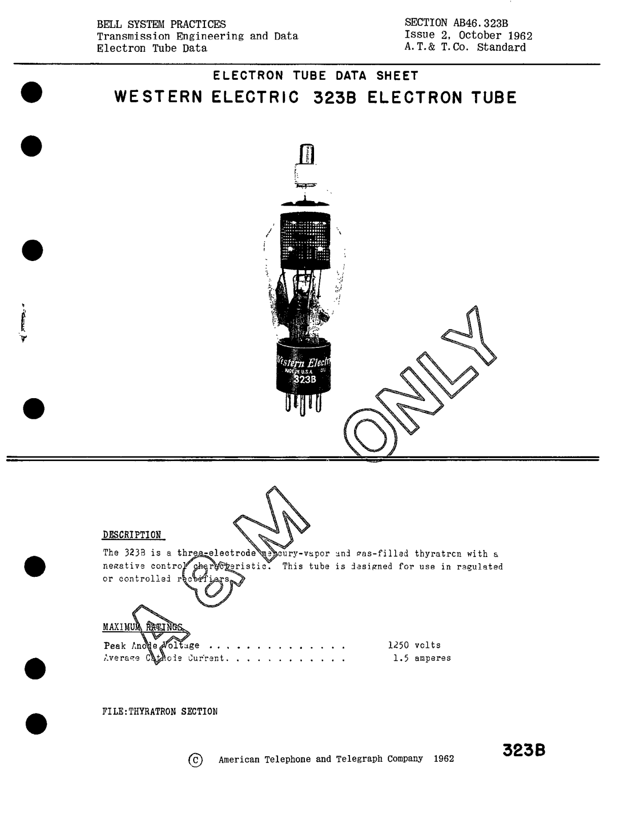 Western Electric 323-B Brochure