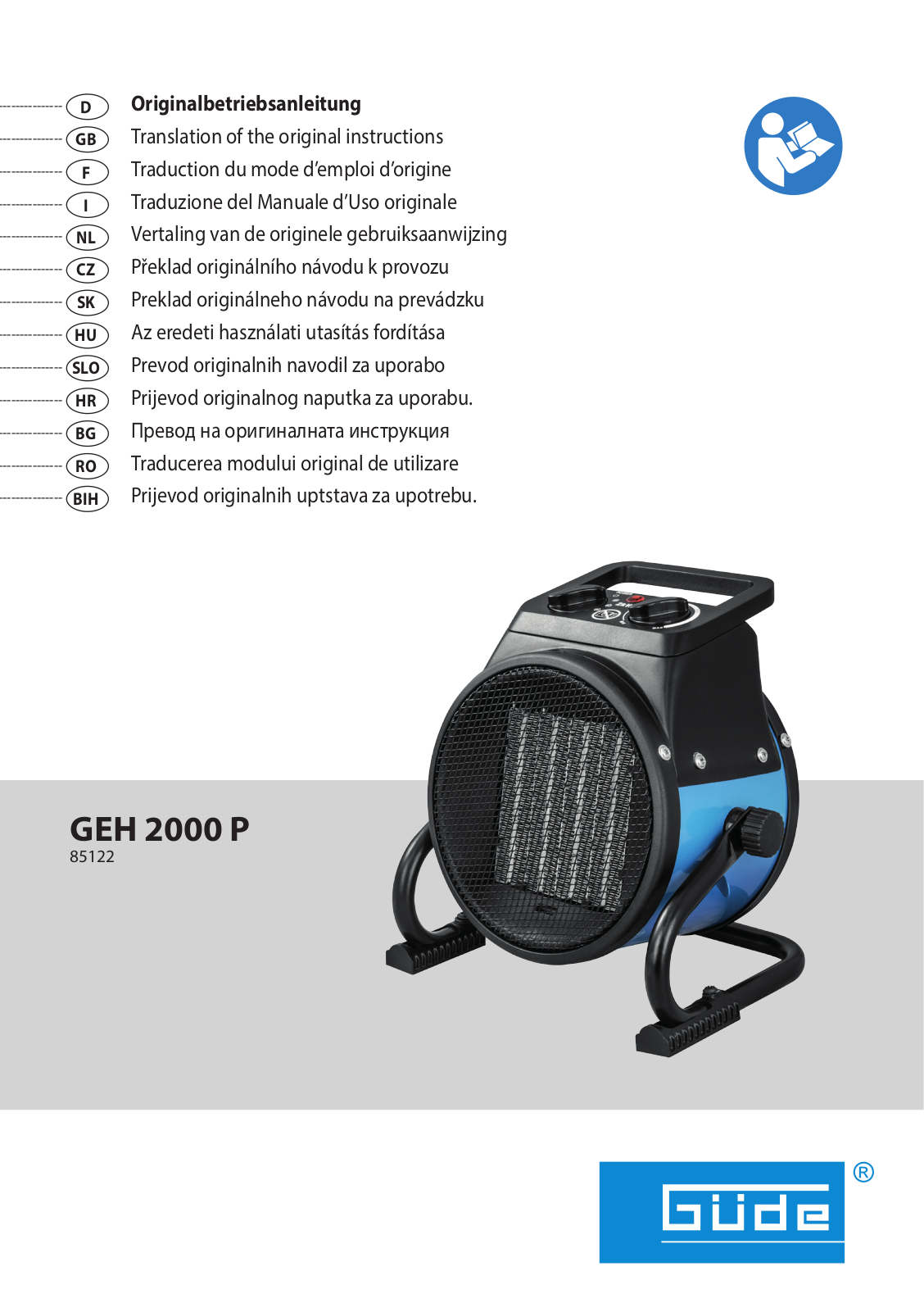 Güde GEH 2000 P User Manual