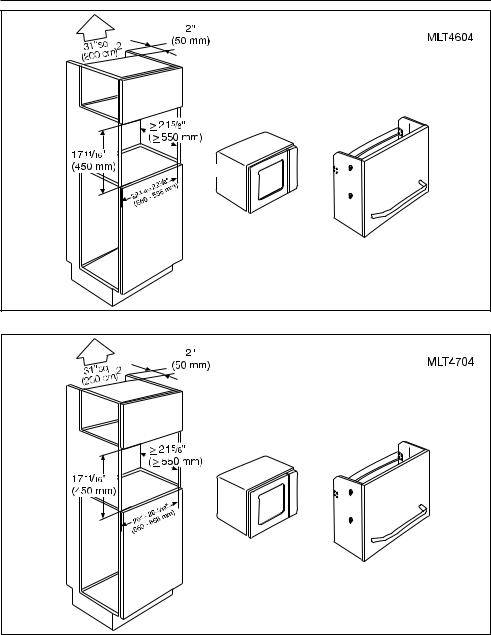 Miele MLT 4604, MLT 4704, MLT 4804 Fitting instructions