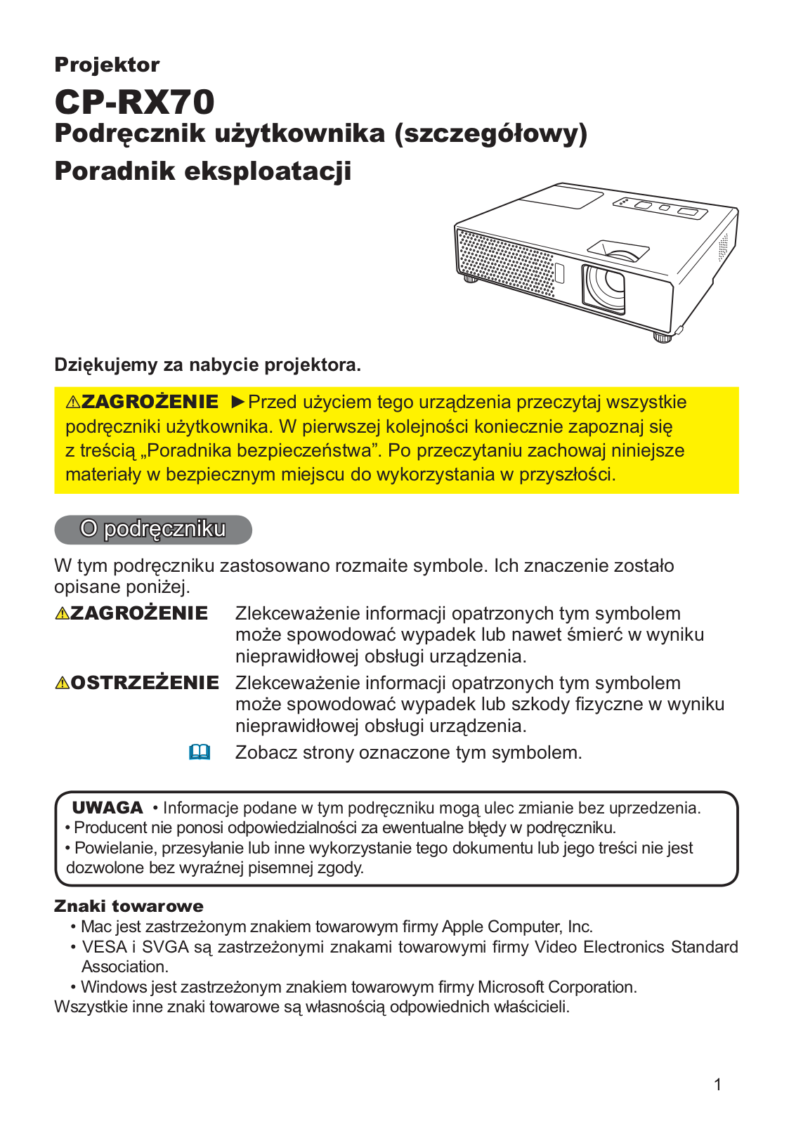 Hitachi CP-RX70WF User Manual