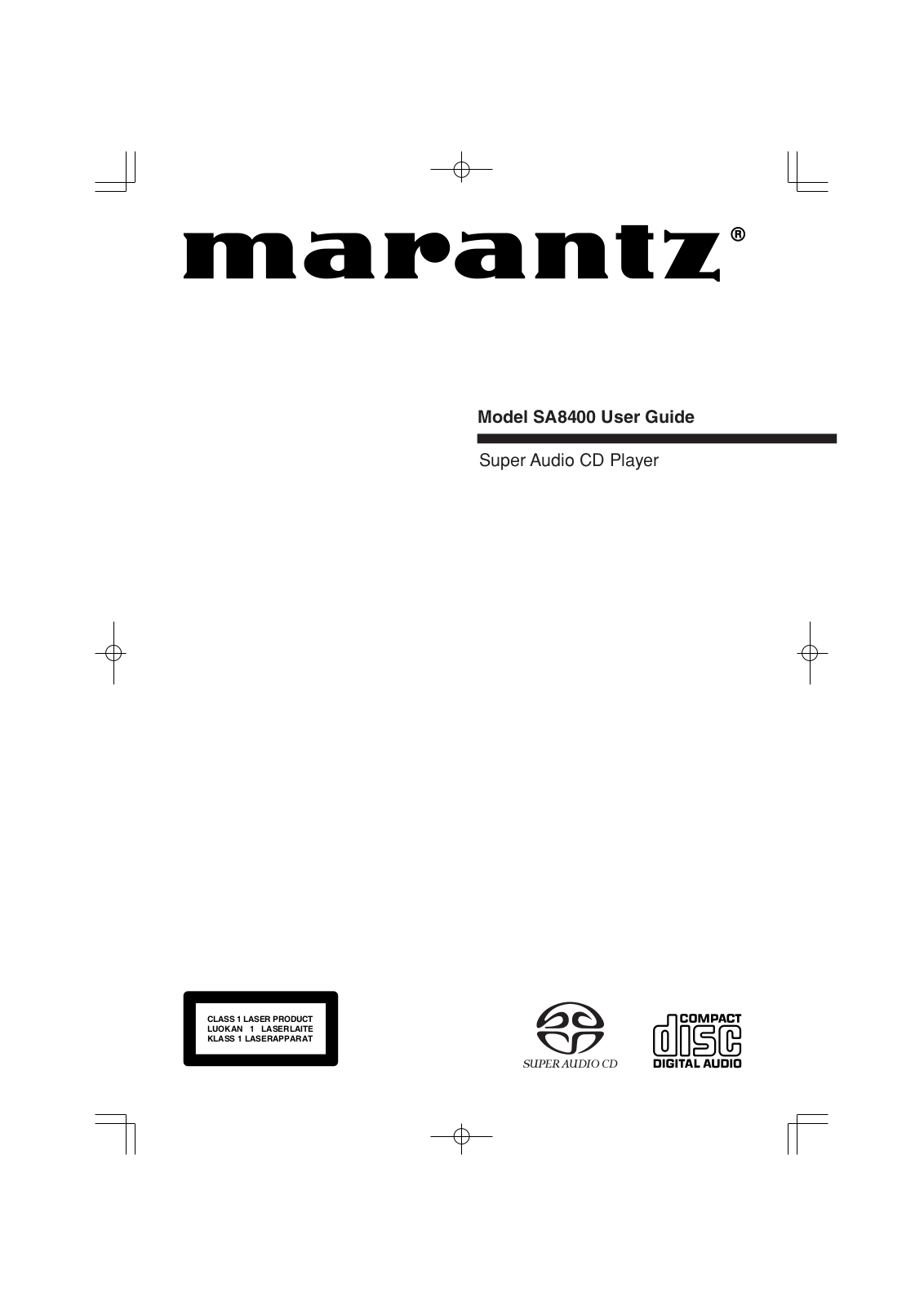 Marantz SA8400 user guide