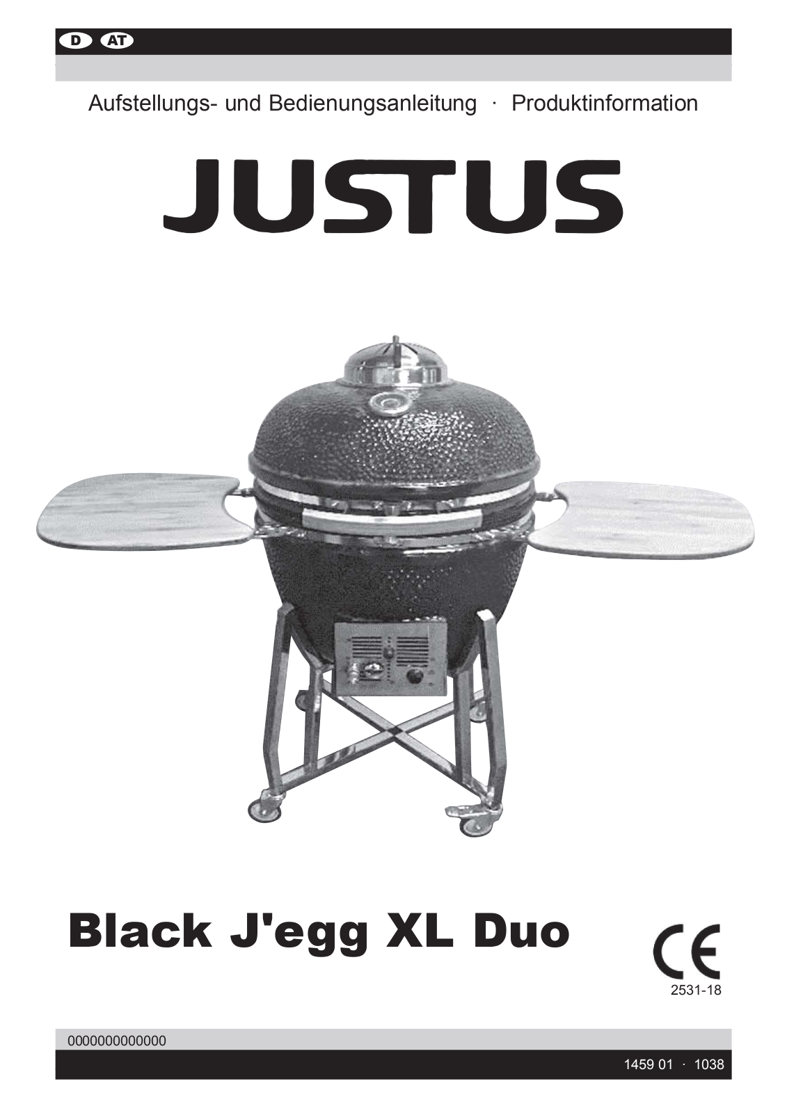 JUSTUS Black J'Egg Duo XL operation manual