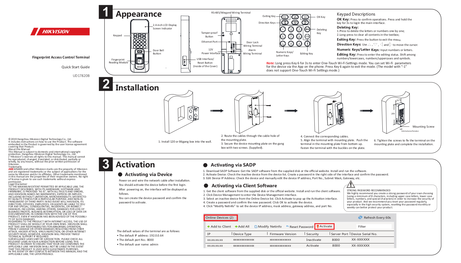 Hangzhou Hikvision Digital Technology K1T804AEF, K1T804AMF User Manual