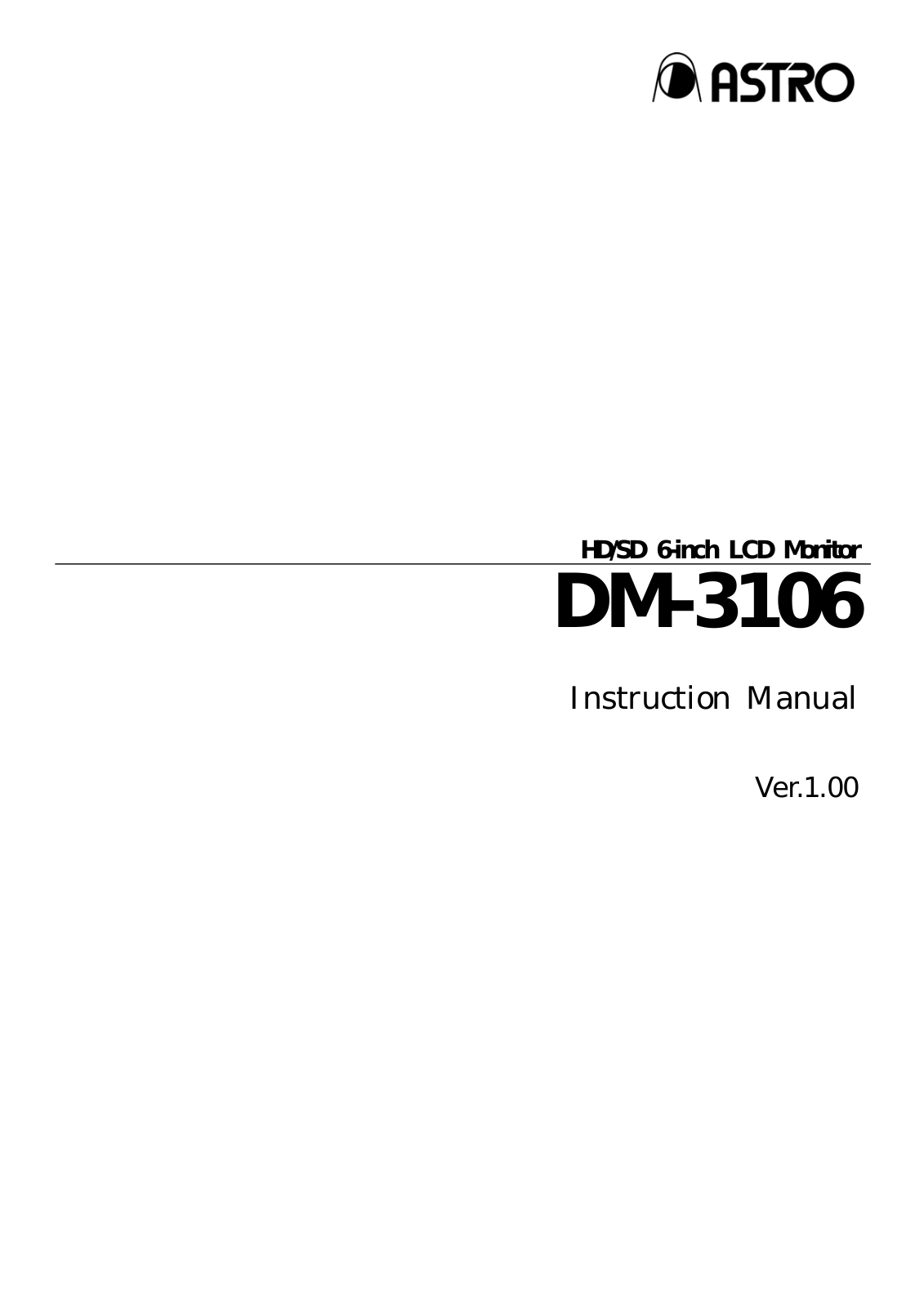 AstroStart DM 3106 User Manual