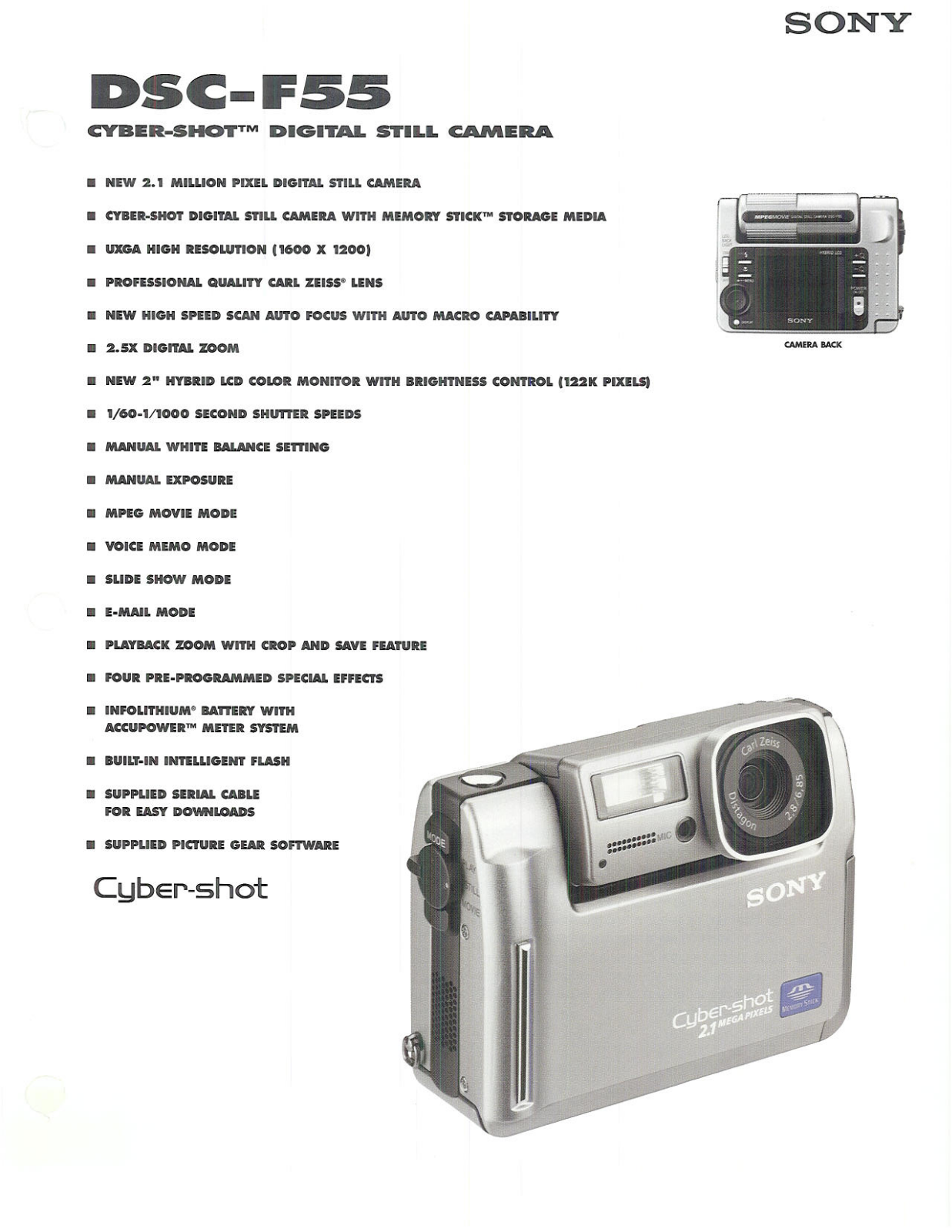 Sony DSC-F55 BROCHURE