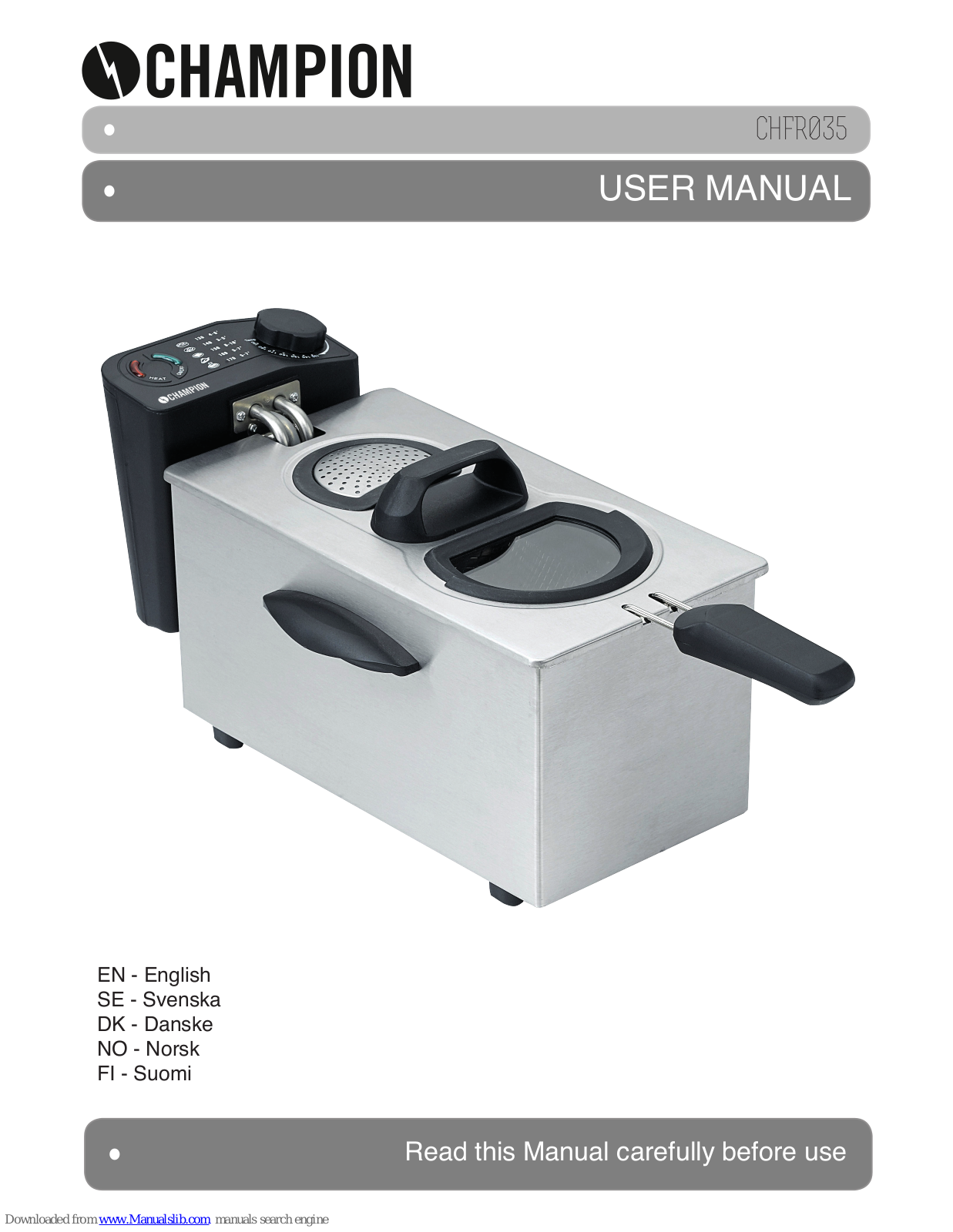 Champion CHFR035 User Manual