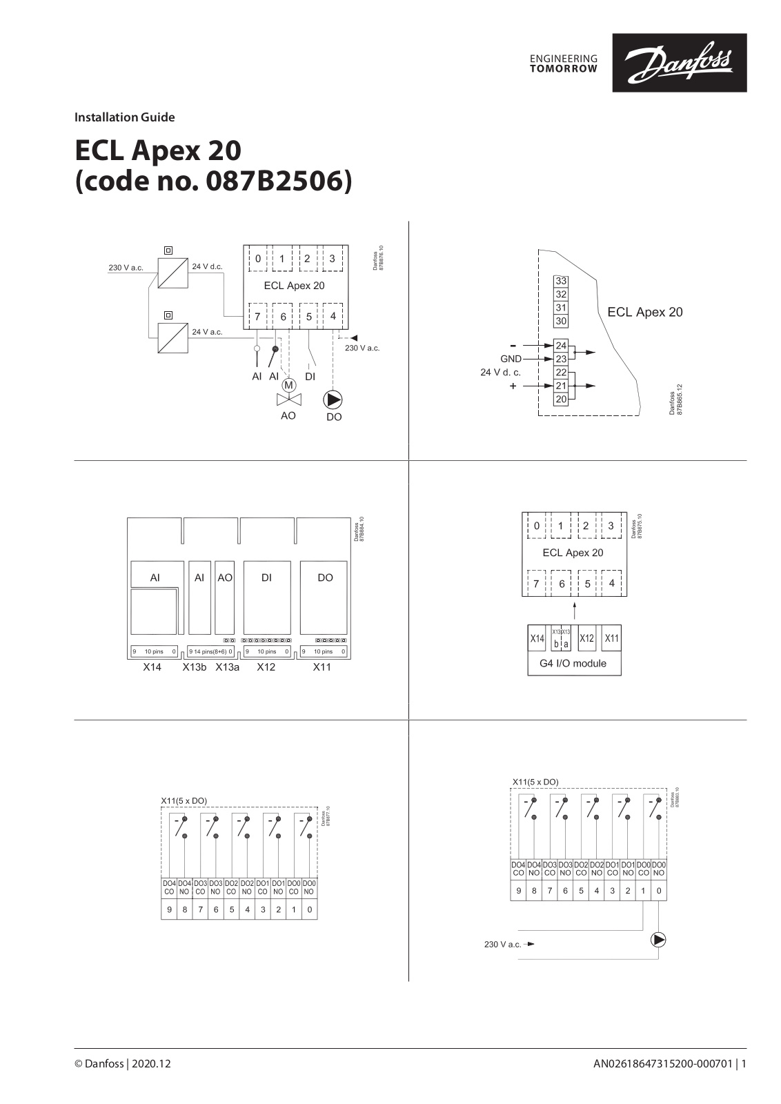 Danfoss ECL Apex 20 Installation guide