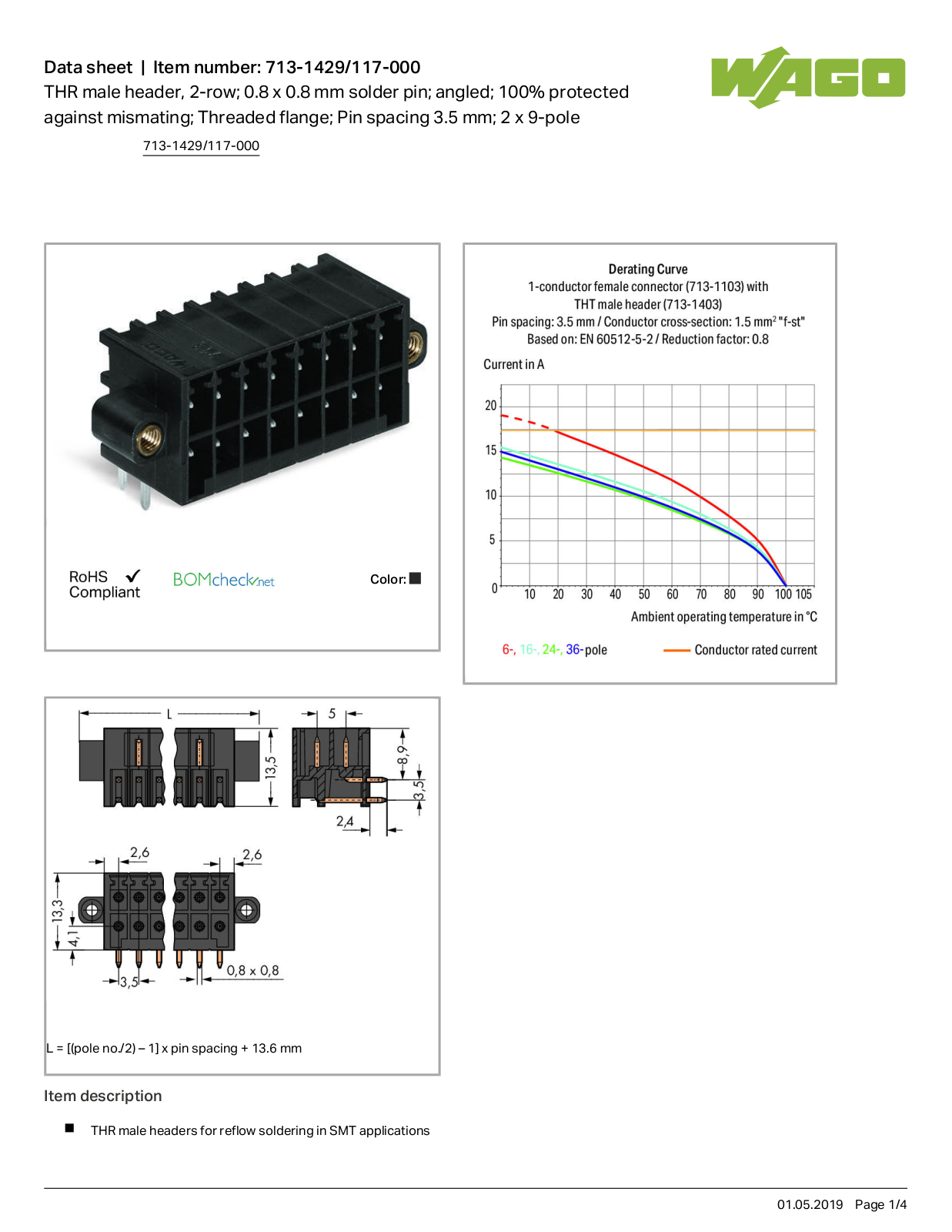 Wago 713-1429/117-000 Data Sheet