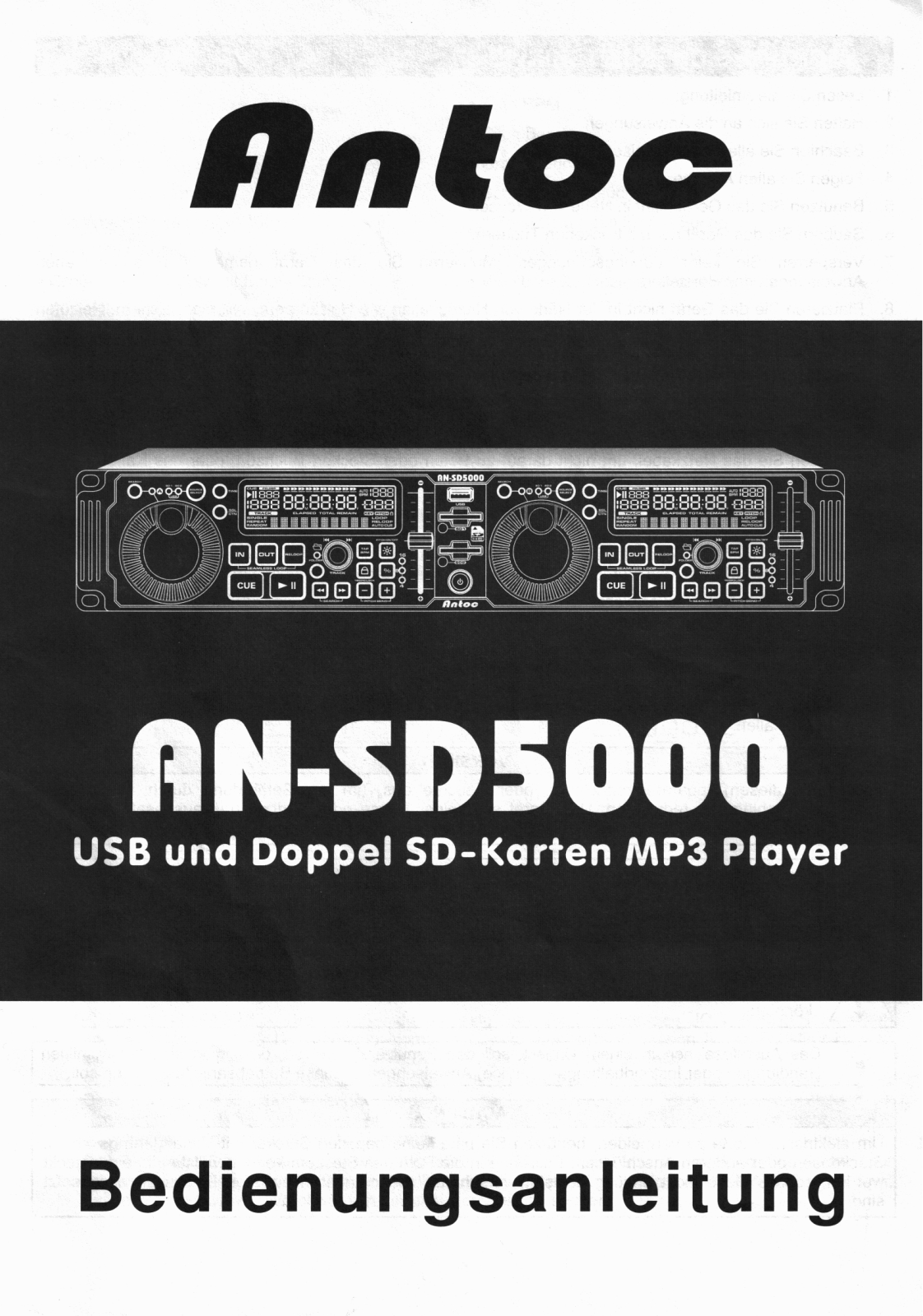 Antoc AN-SD5000 Operating instructions - ManualMachine.com